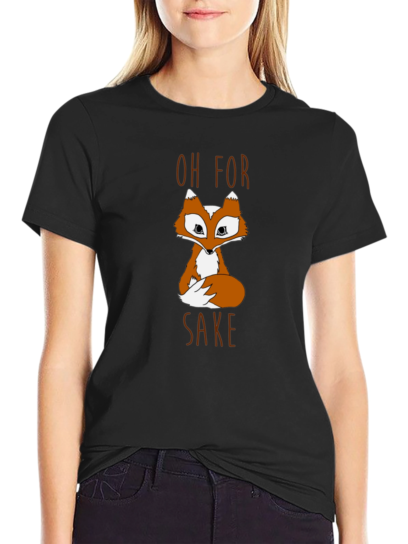 Oh For Fox Sake Graphic T-Shirt - Black