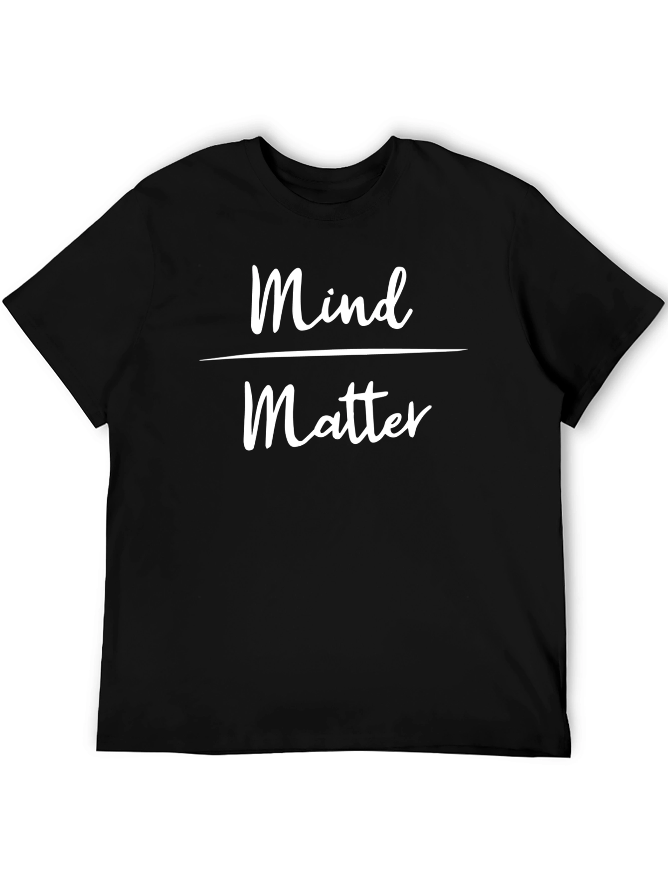 Mind Over Matter Graphic Tee - Black Cotton T-Shirt
