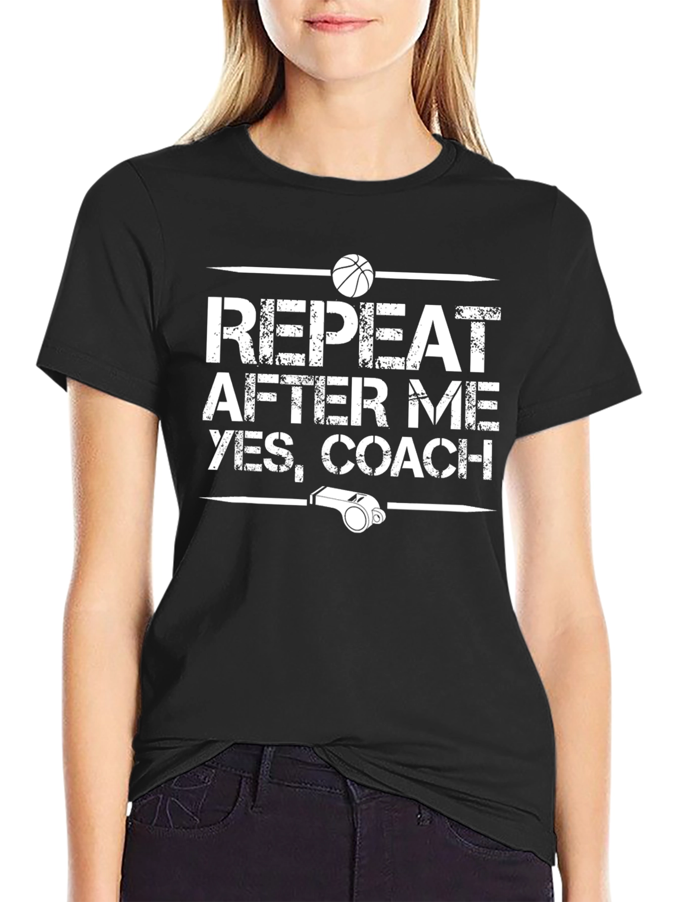 Repeat After Me Yes Coach Basketball T-Shirt