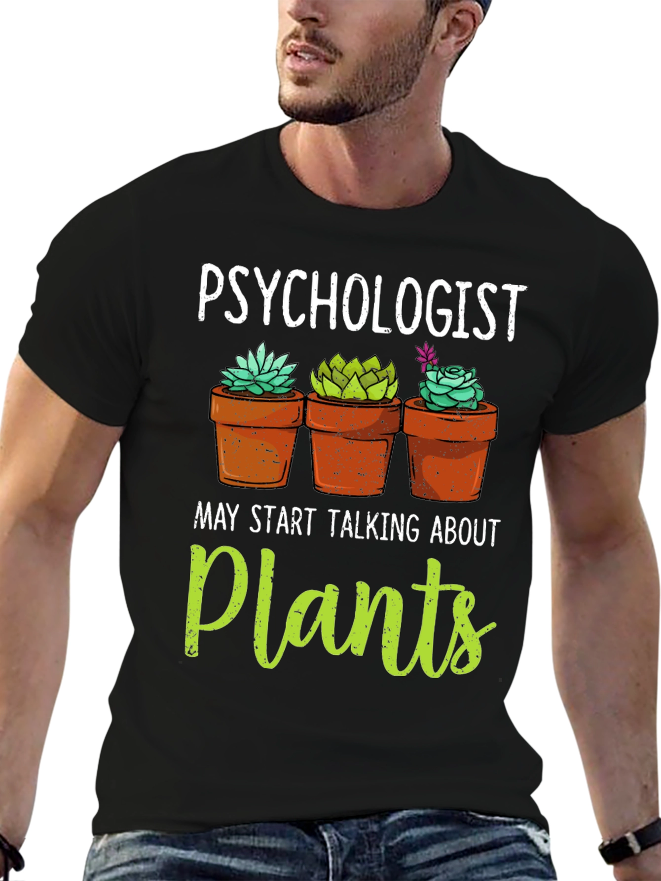 Psychologist Plant Lover Graphic T-Shirt