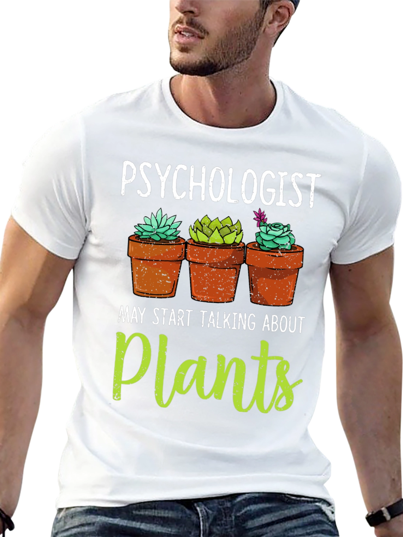 Psychologist Plant Lover Graphic T-Shirt