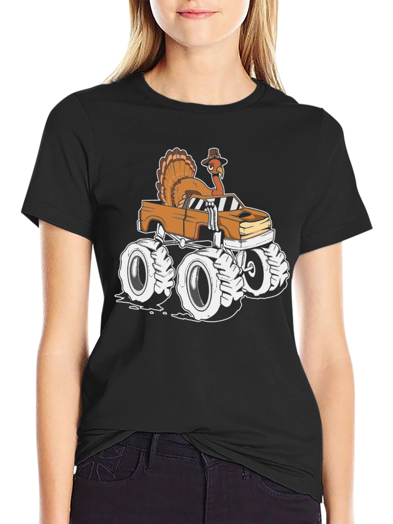 Turkey Monster Truck T-Shirt - Thanksgiving Fun