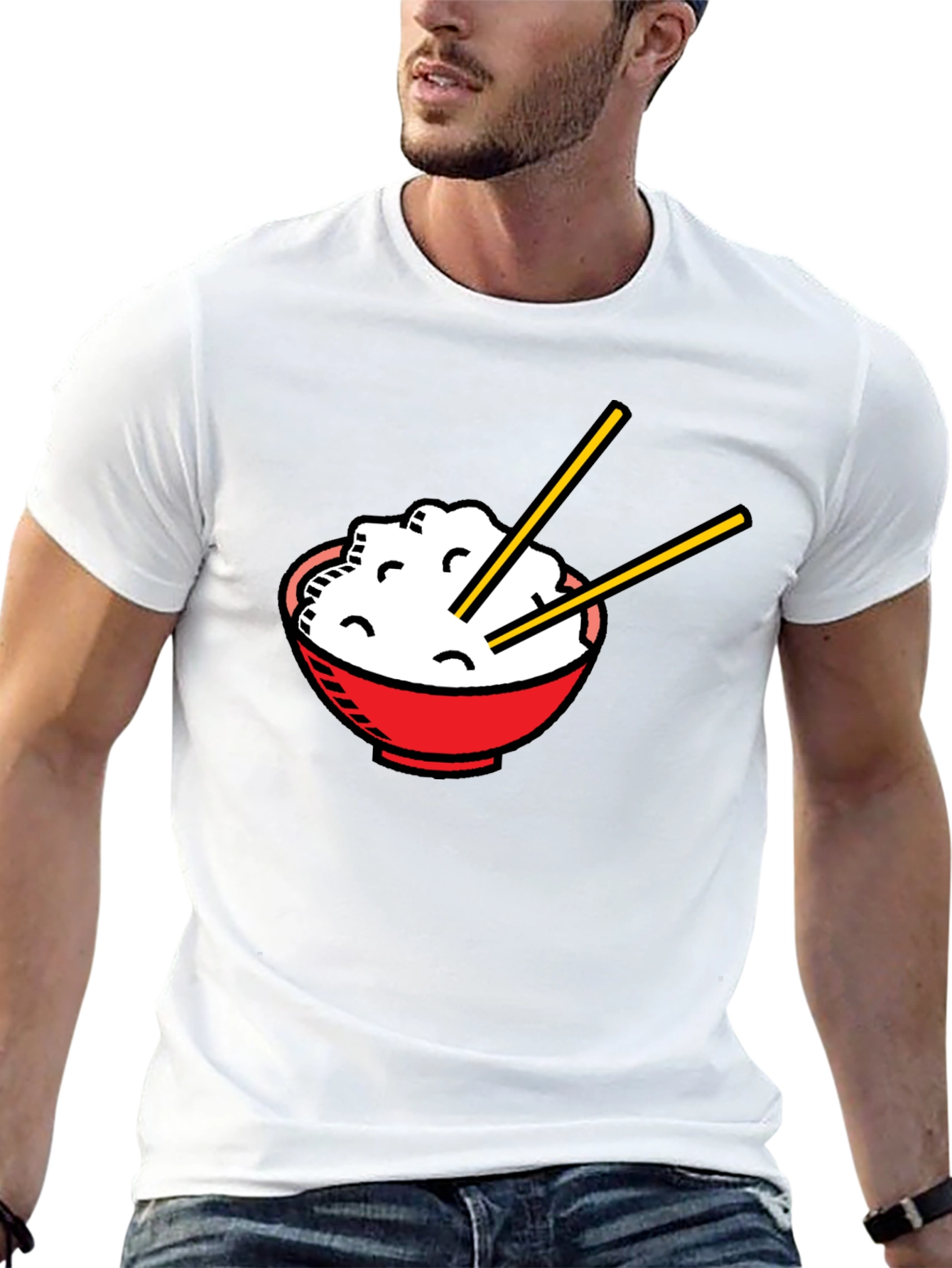 Rice Bowl Graphic T-Shirt - Unisex Asian Food Tee