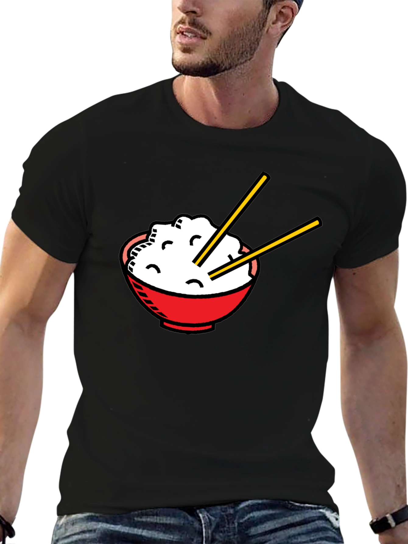 Rice Bowl Graphic T-Shirt - Unisex Asian Food Tee
