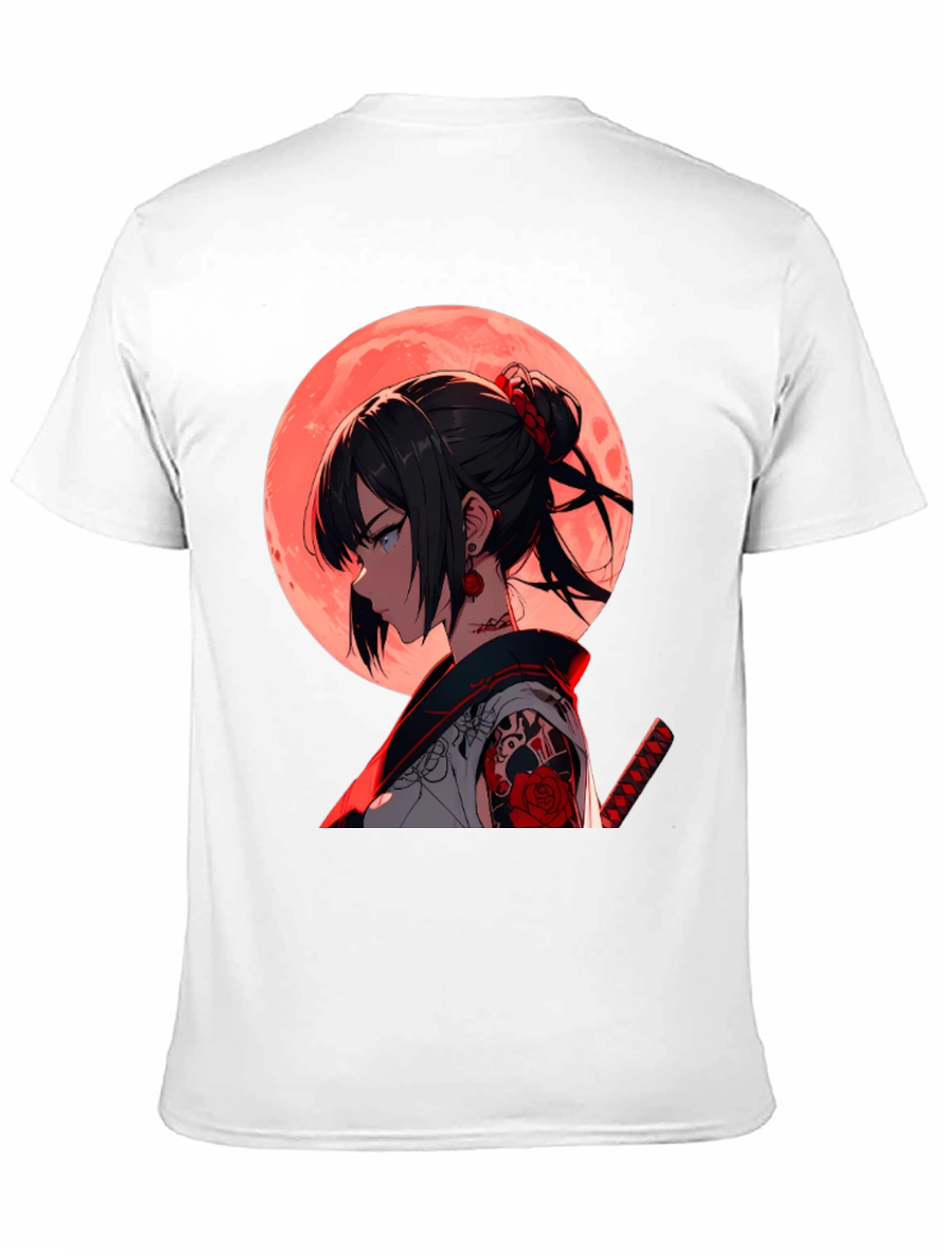 Anime Girl Graphic Black T-Shirt