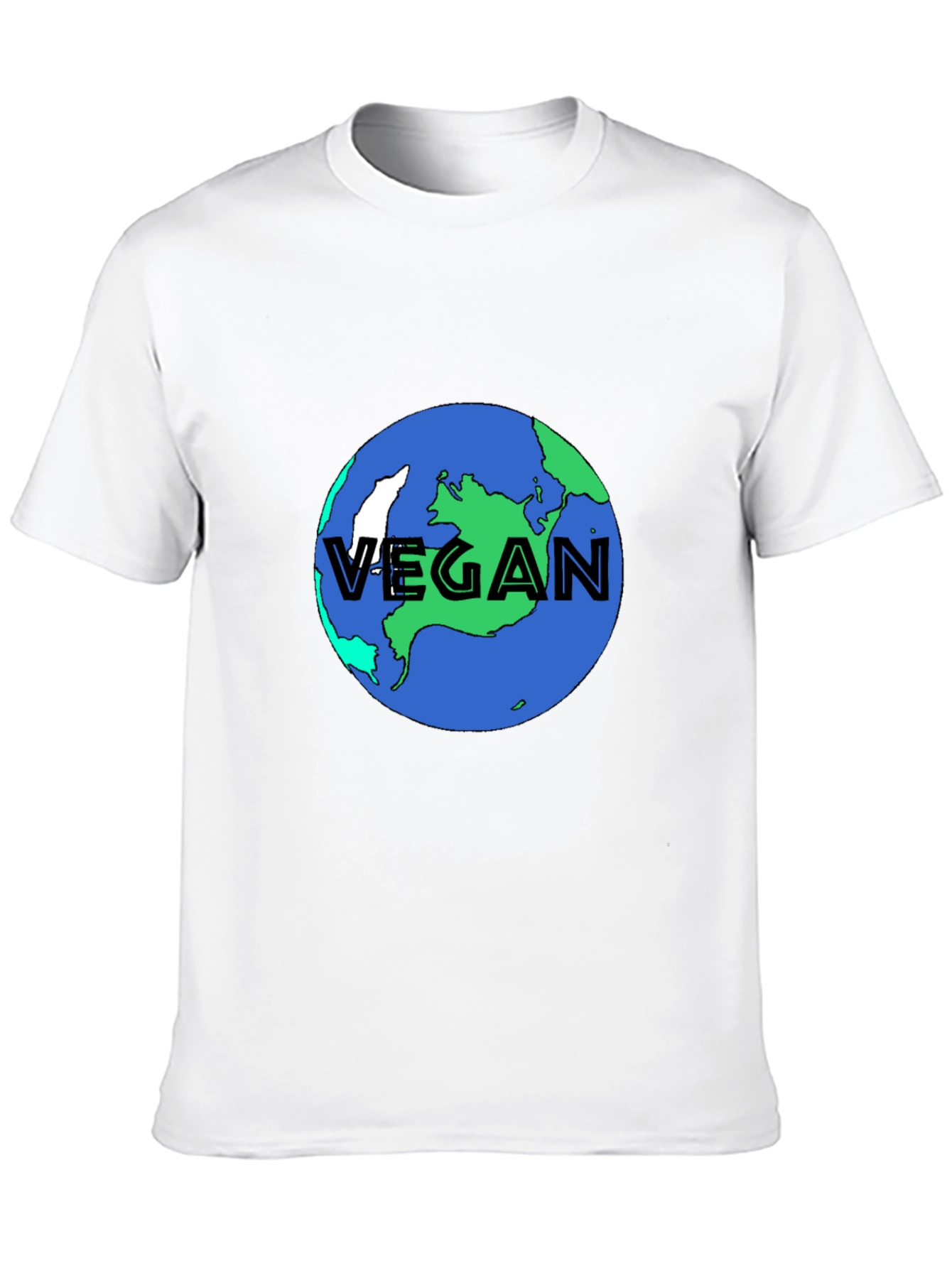 Vegan Earth Graphic Tee - Black Sustainable Fashion