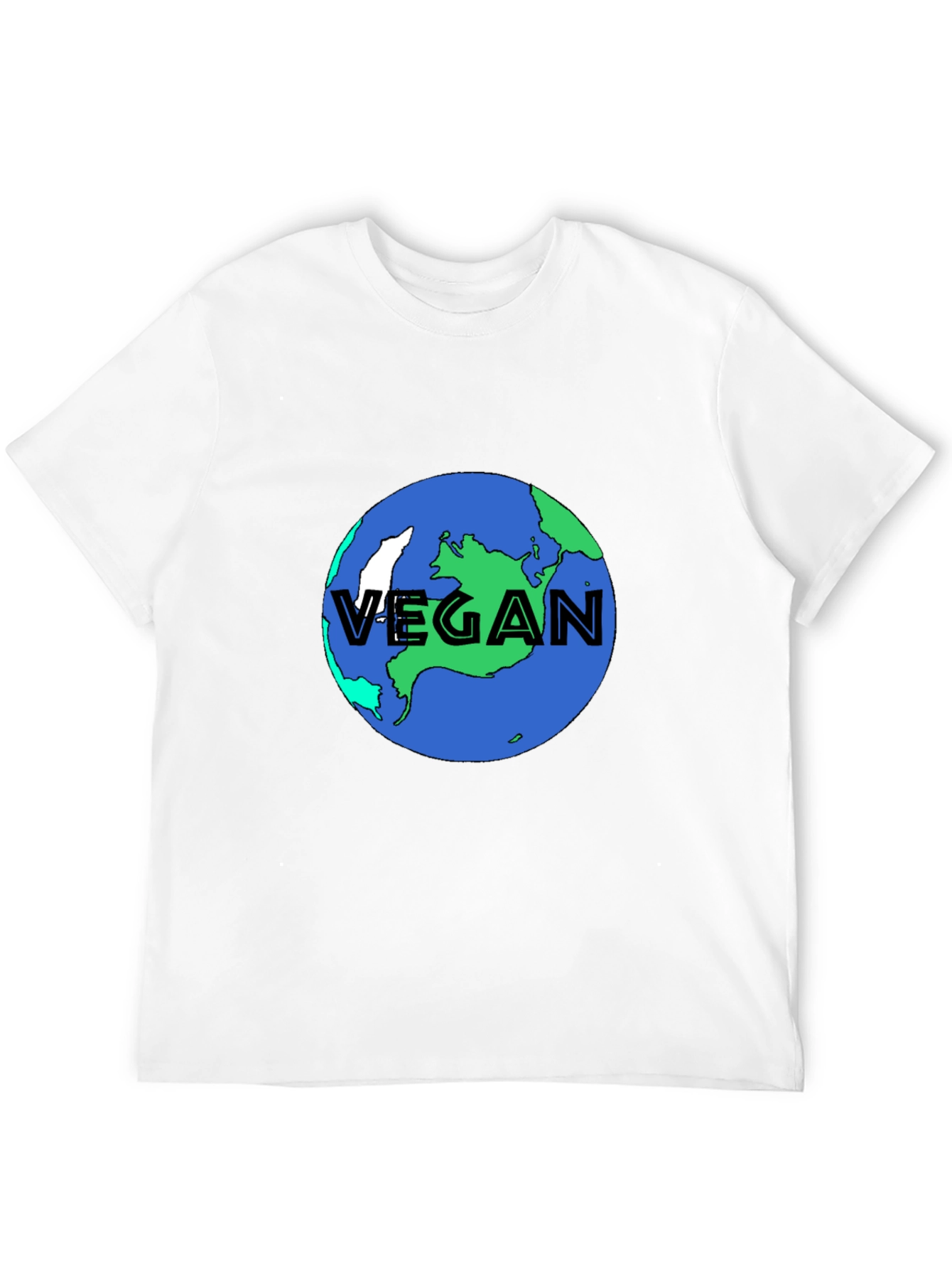 Vegan Earth Graphic Tee - Black Sustainable Fashion