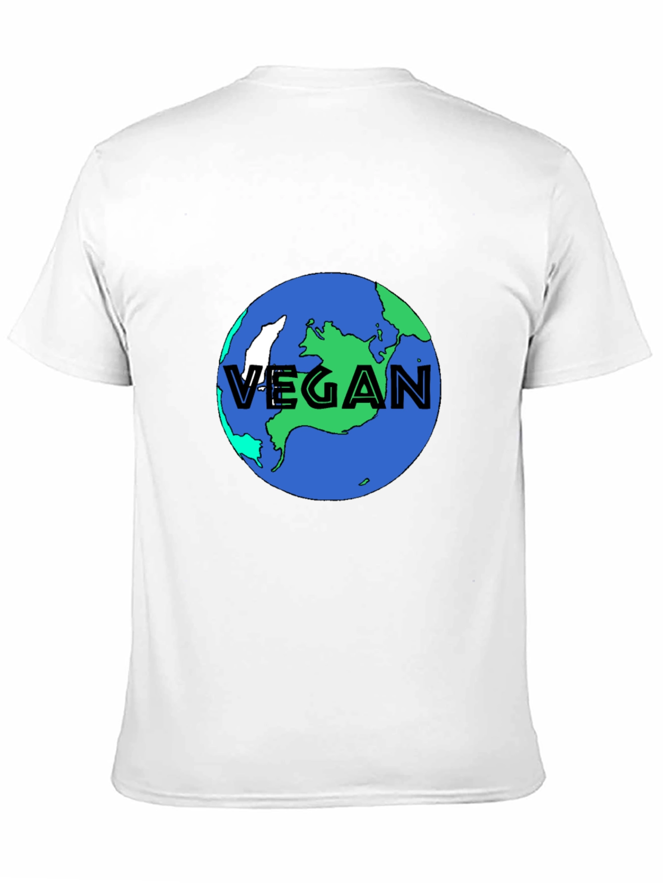 Vegan Earth Graphic Tee - Black Sustainable Fashion