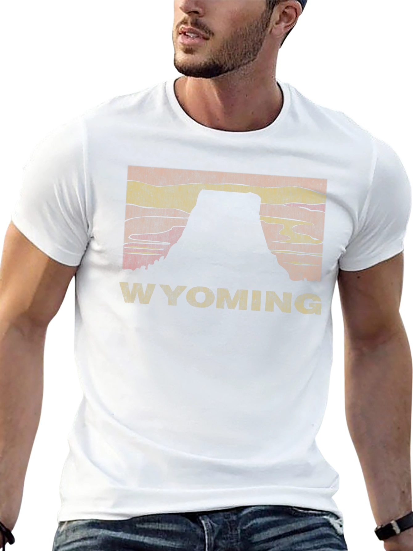 Wyoming Silhouette Graphic Tee - Black