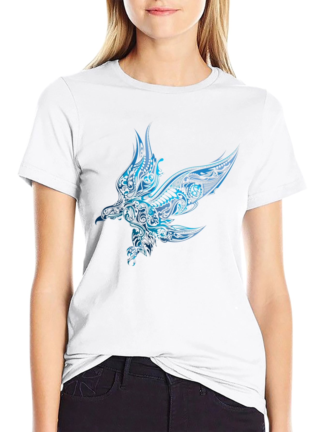 Tribal Eagle Black T-Shirt