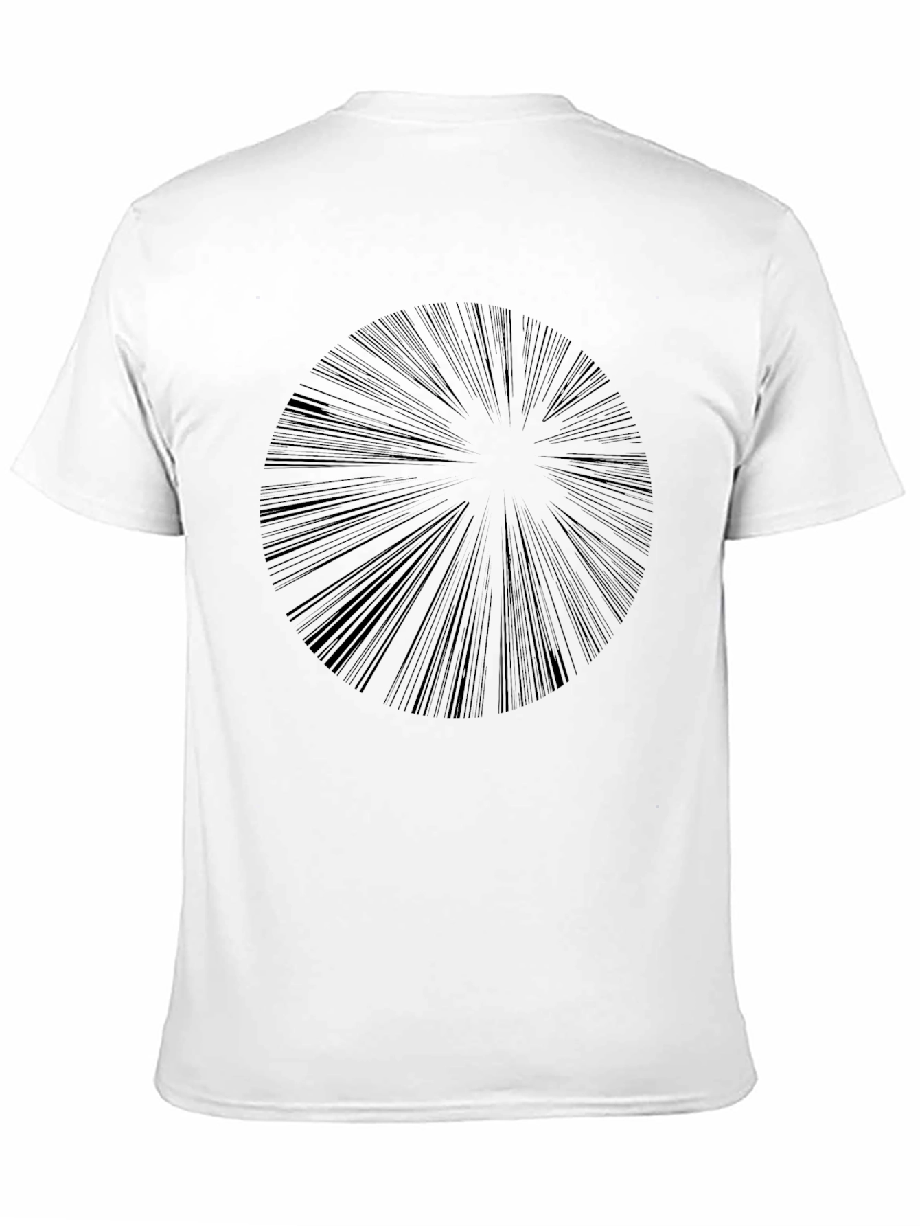 Abstract Radial Burst Black T-Shirt