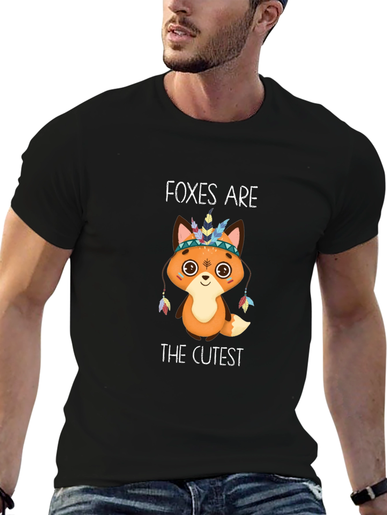 Foxes Are The Cutest T-Shirt - Black