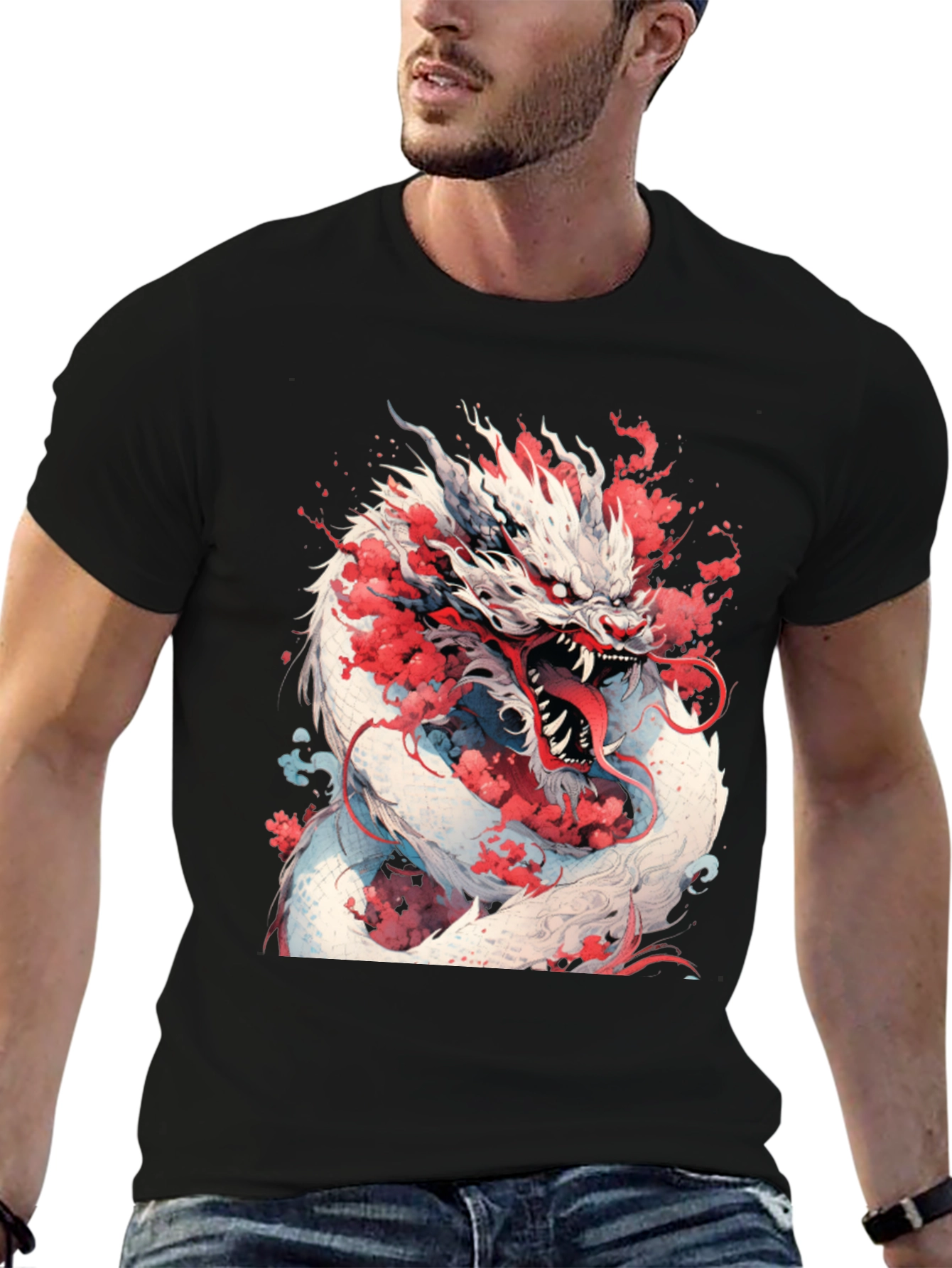 Dragon Graphic Tee - Mythical Creature Art