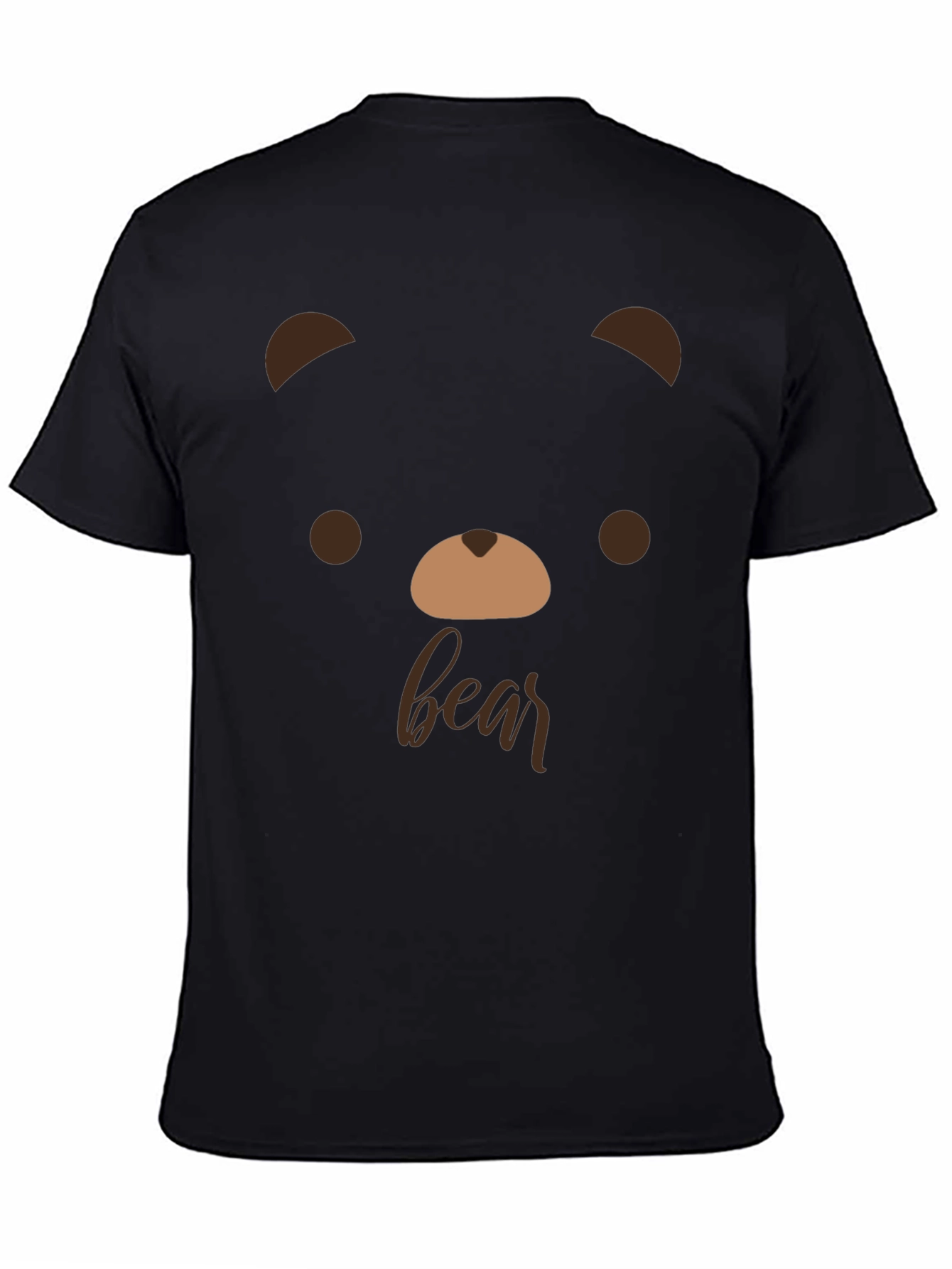 Cute Bear Face Graphic Tee - Soft Cotton T-Shirt