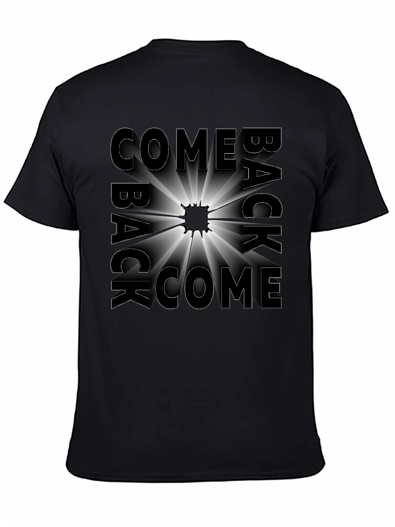 Come Back Graphic Black T-Shirt