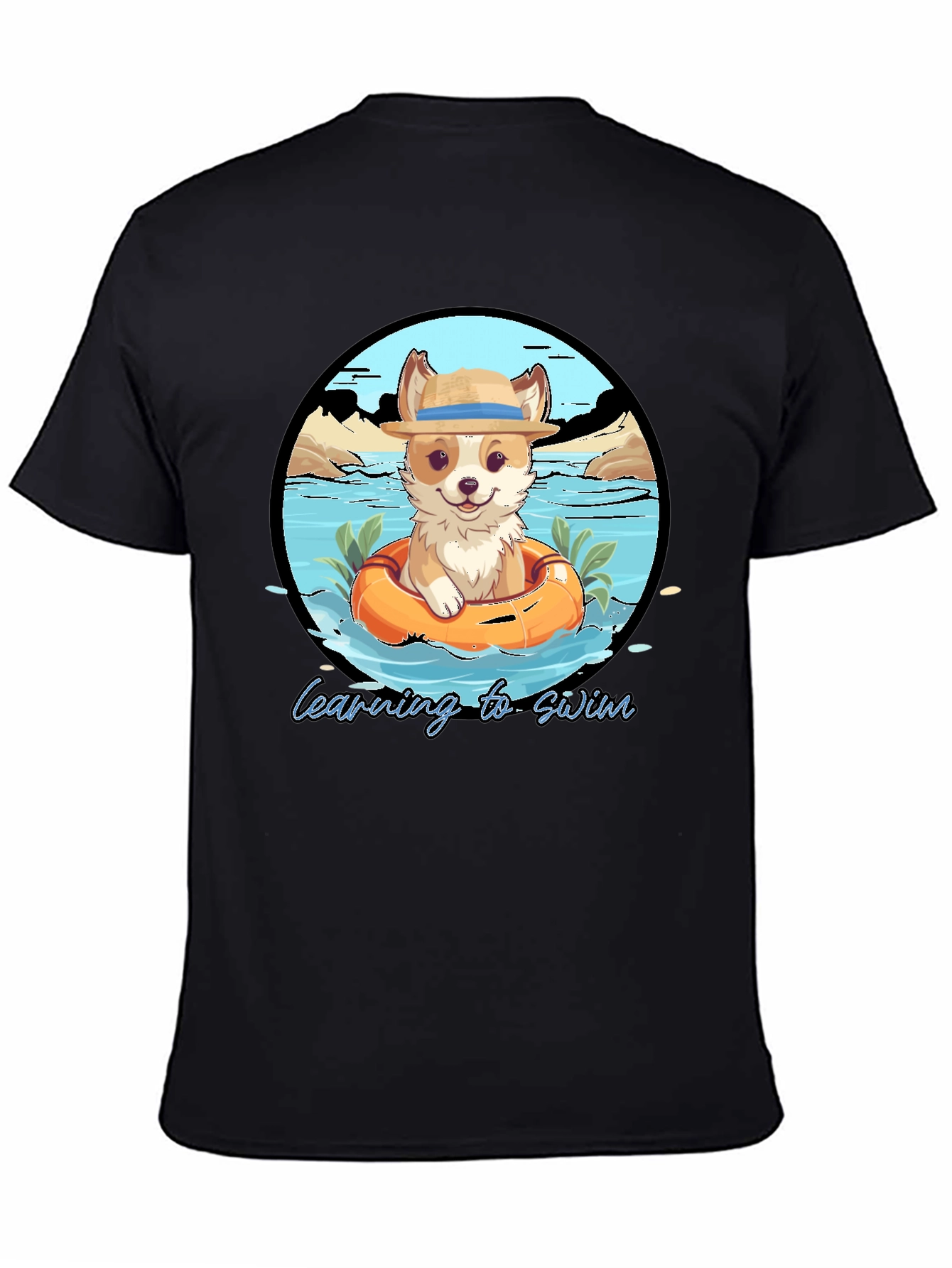 Cute Dog Learning to Swim T-Shirt