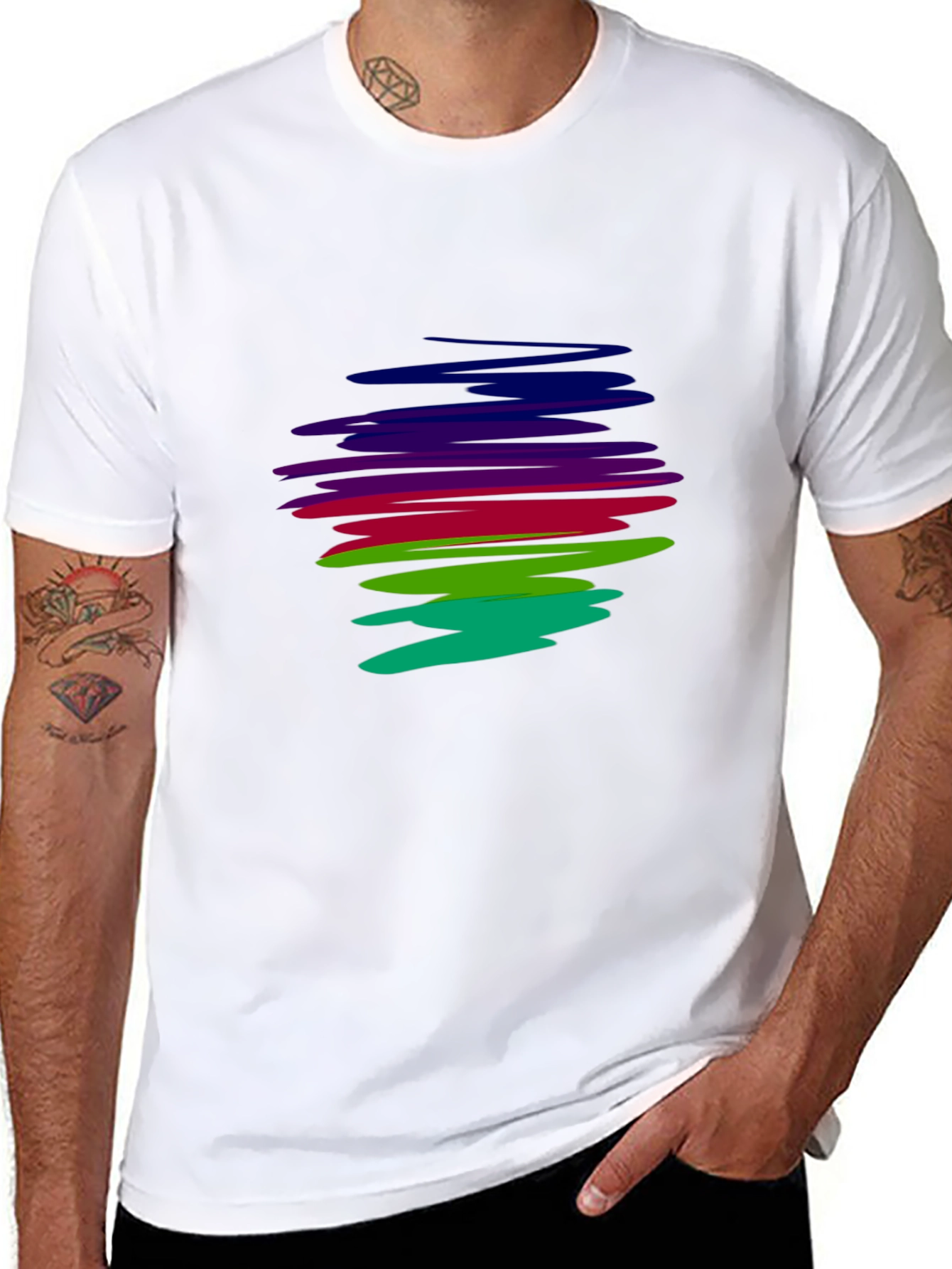 Abstract Rainbow T-Shirt - Mens Graphic Tee