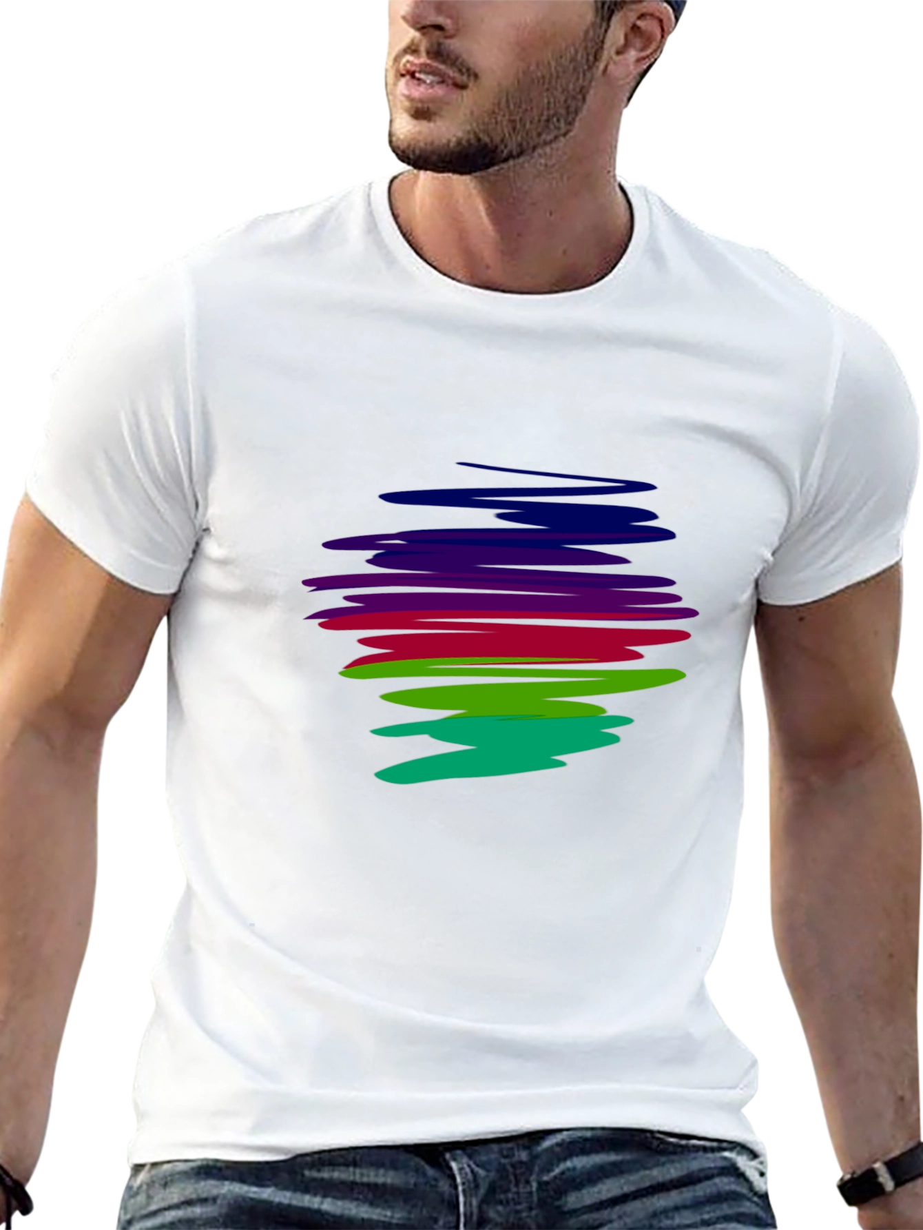Abstract Rainbow T-Shirt - Mens Graphic Tee