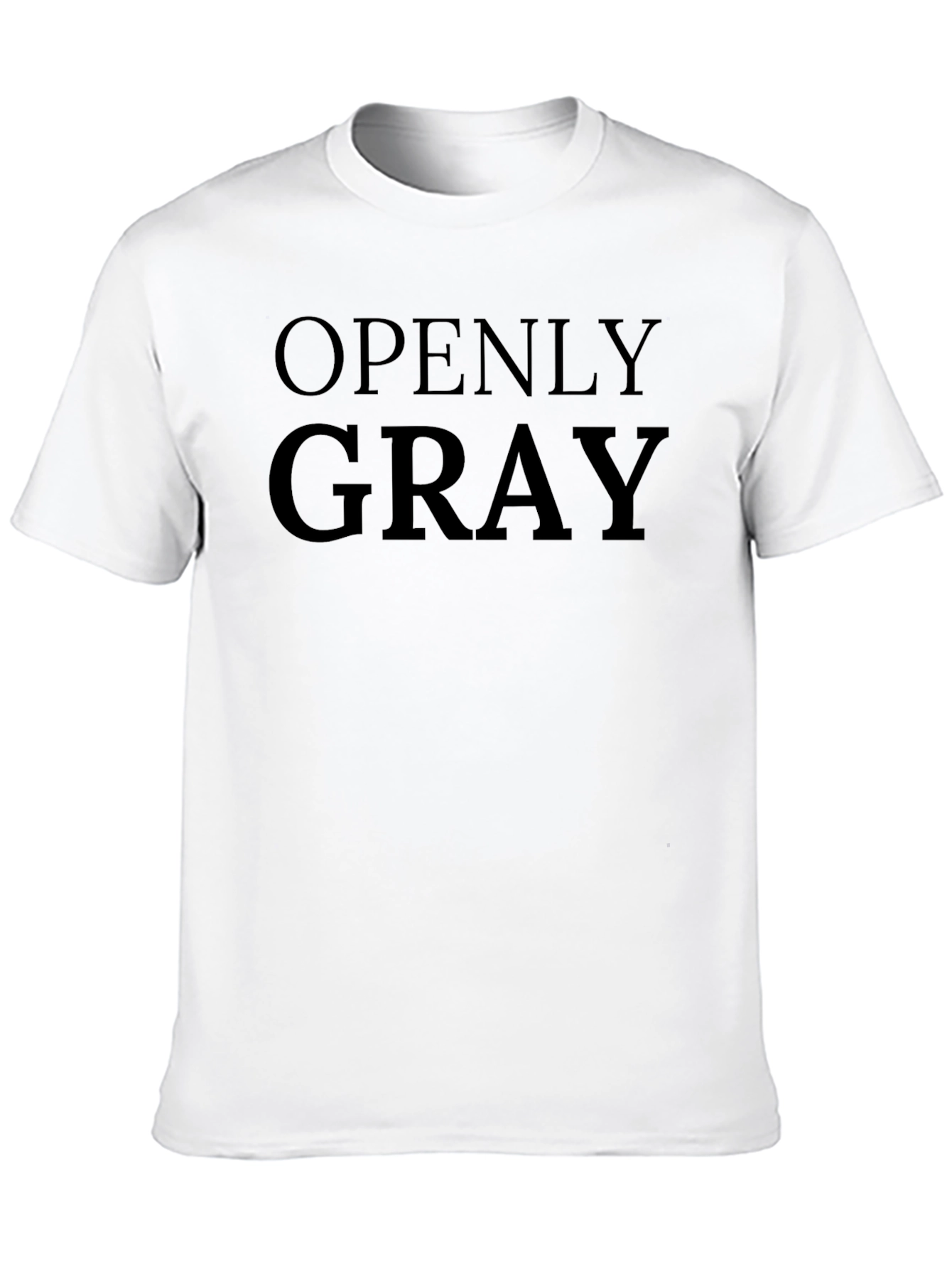 Openly Gray Graphic Tee - Black Unisex T-Shirt