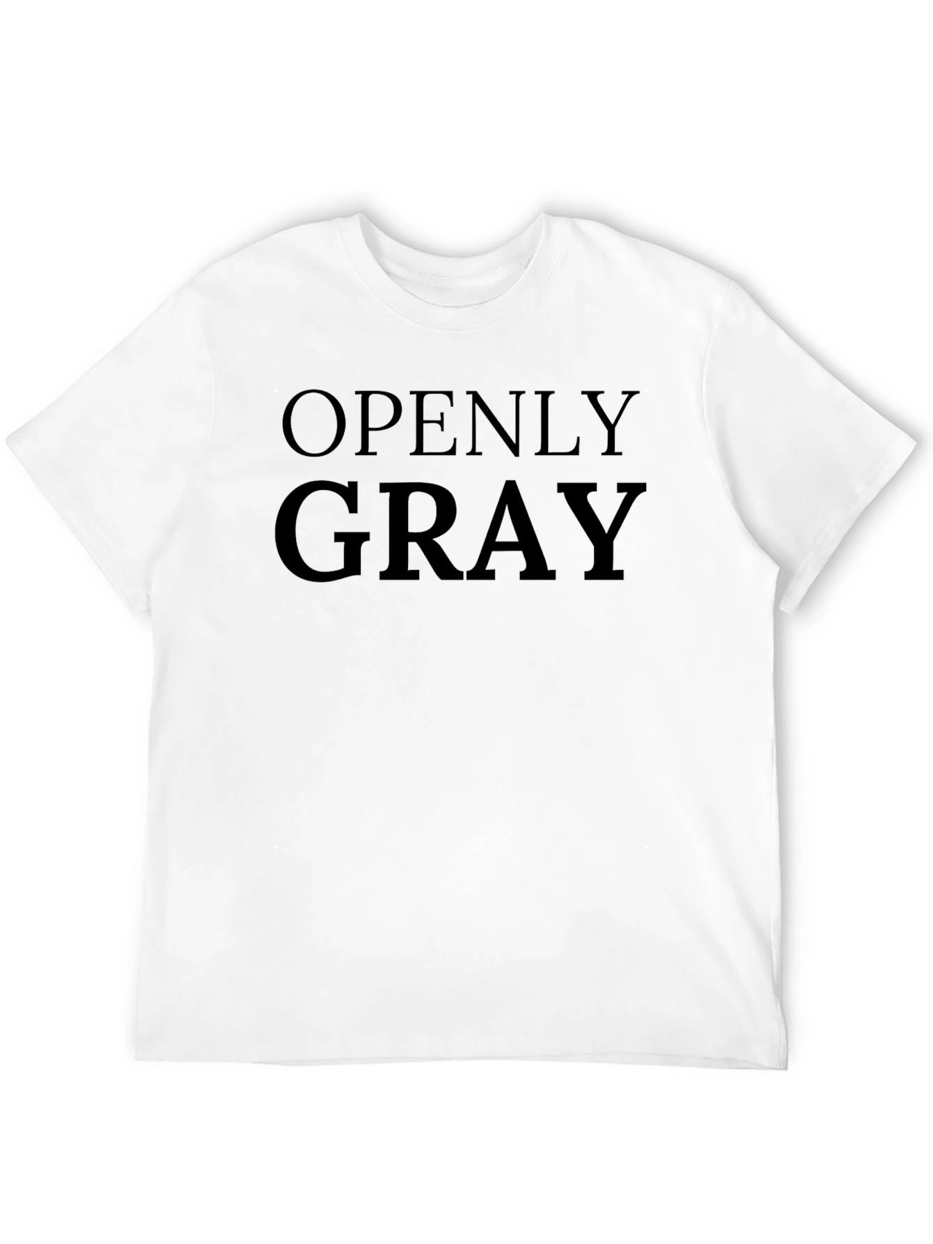 Openly Gray Graphic Tee - Black Unisex T-Shirt