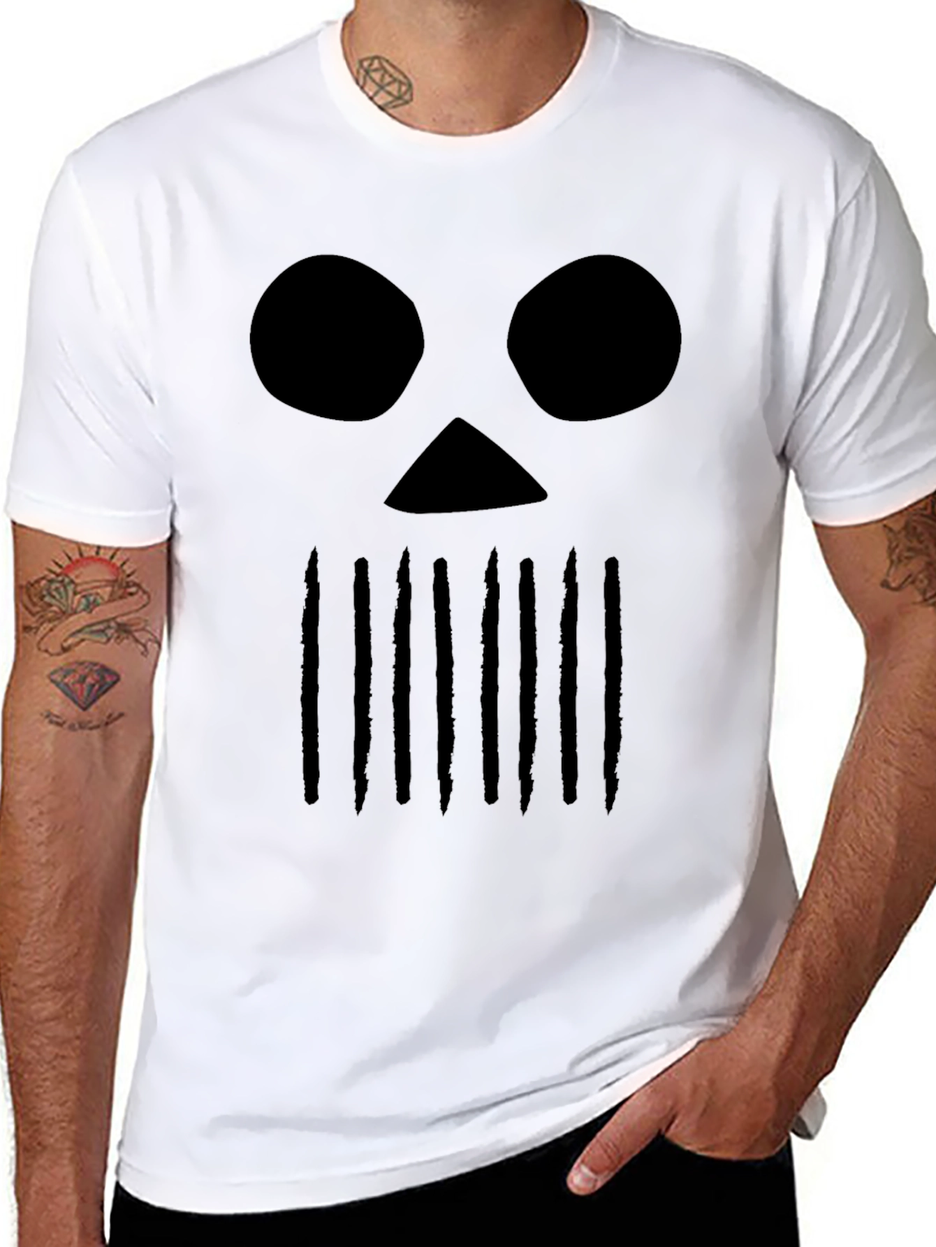 Black Skull Graphic T-Shirt - Edgy Streetwear