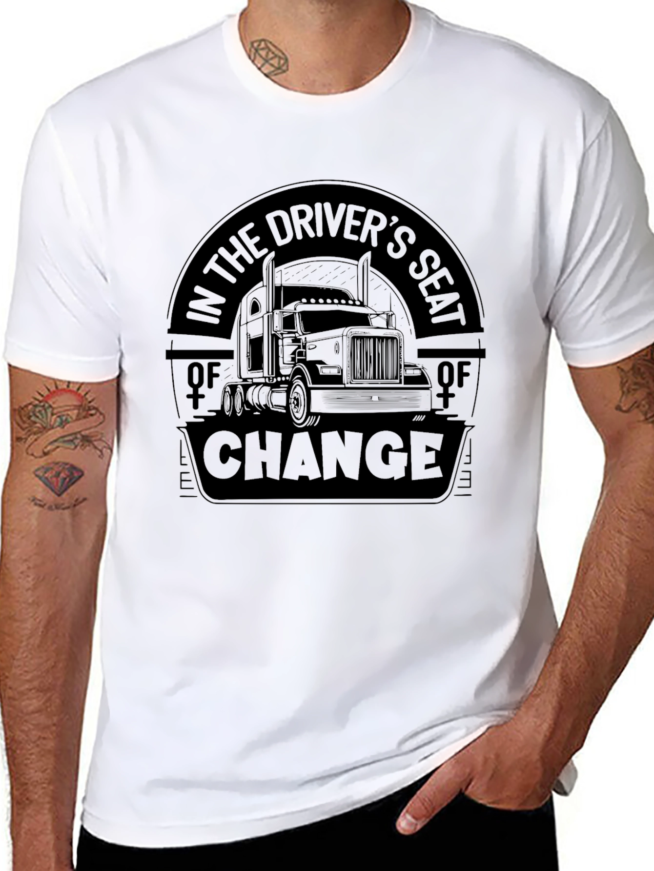 Drivers Seat of Change Black T-Shirt