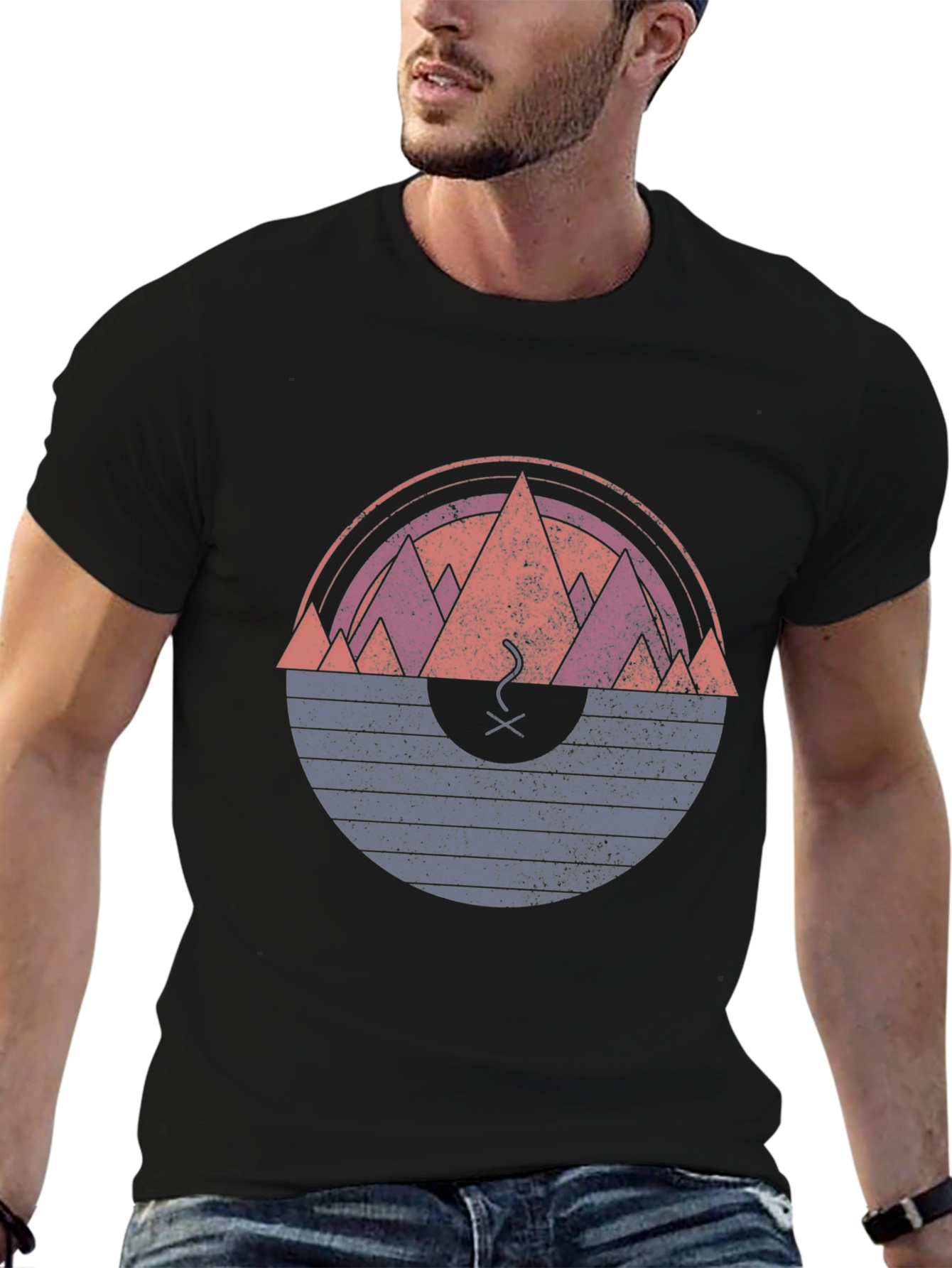 Mountain Sunset Graphic Tee - Unique Design