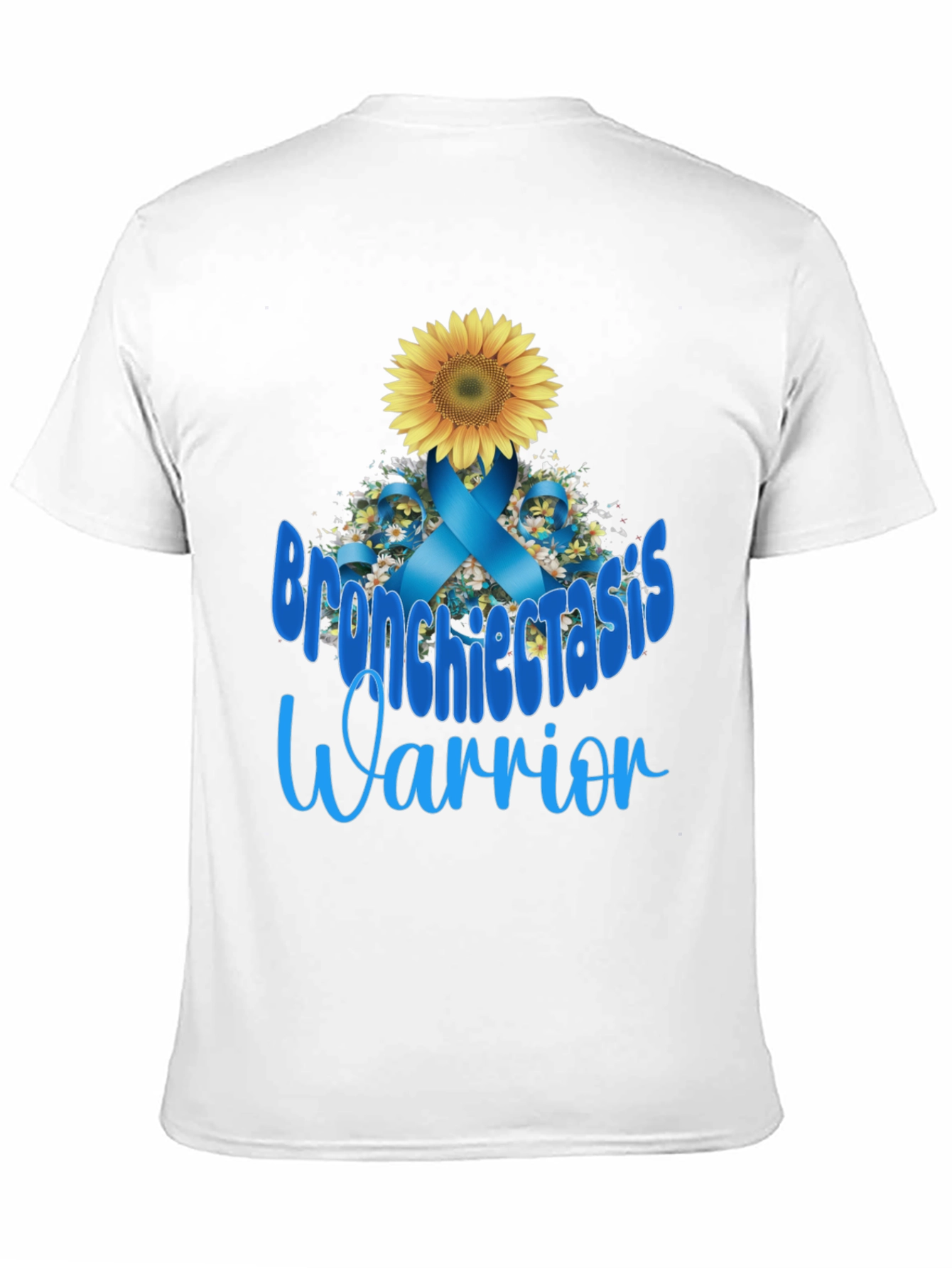 Bronchiectasis Warrior T-Shirt: Sunflower Ribbon Tee