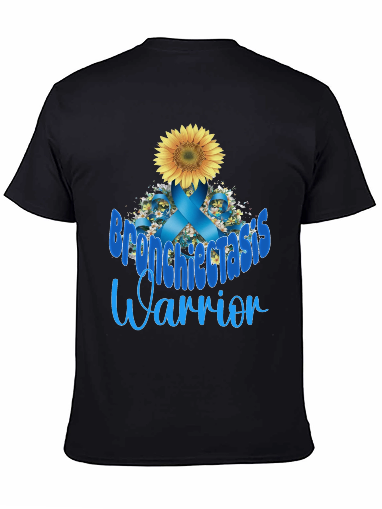 Bronchiectasis Warrior T-Shirt: Sunflower Ribbon Tee