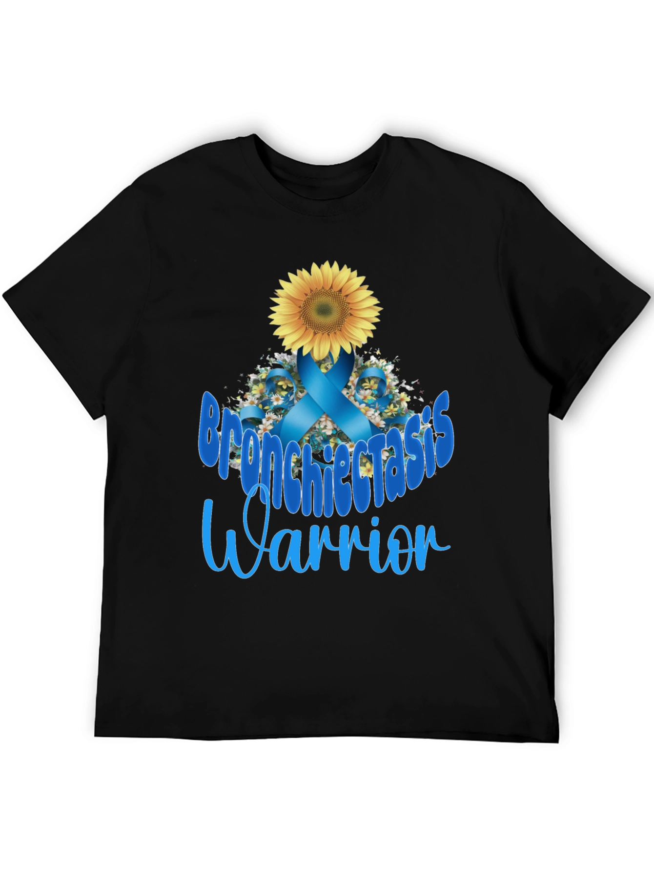Bronchiectasis Warrior T-Shirt: Sunflower Ribbon Tee