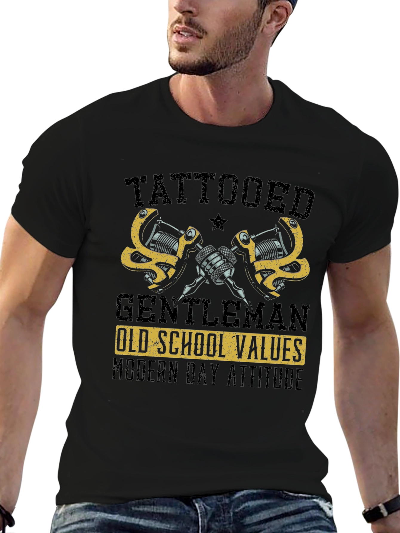 Tattooed Gentleman Old School Values Modern Attitude T-Shirt