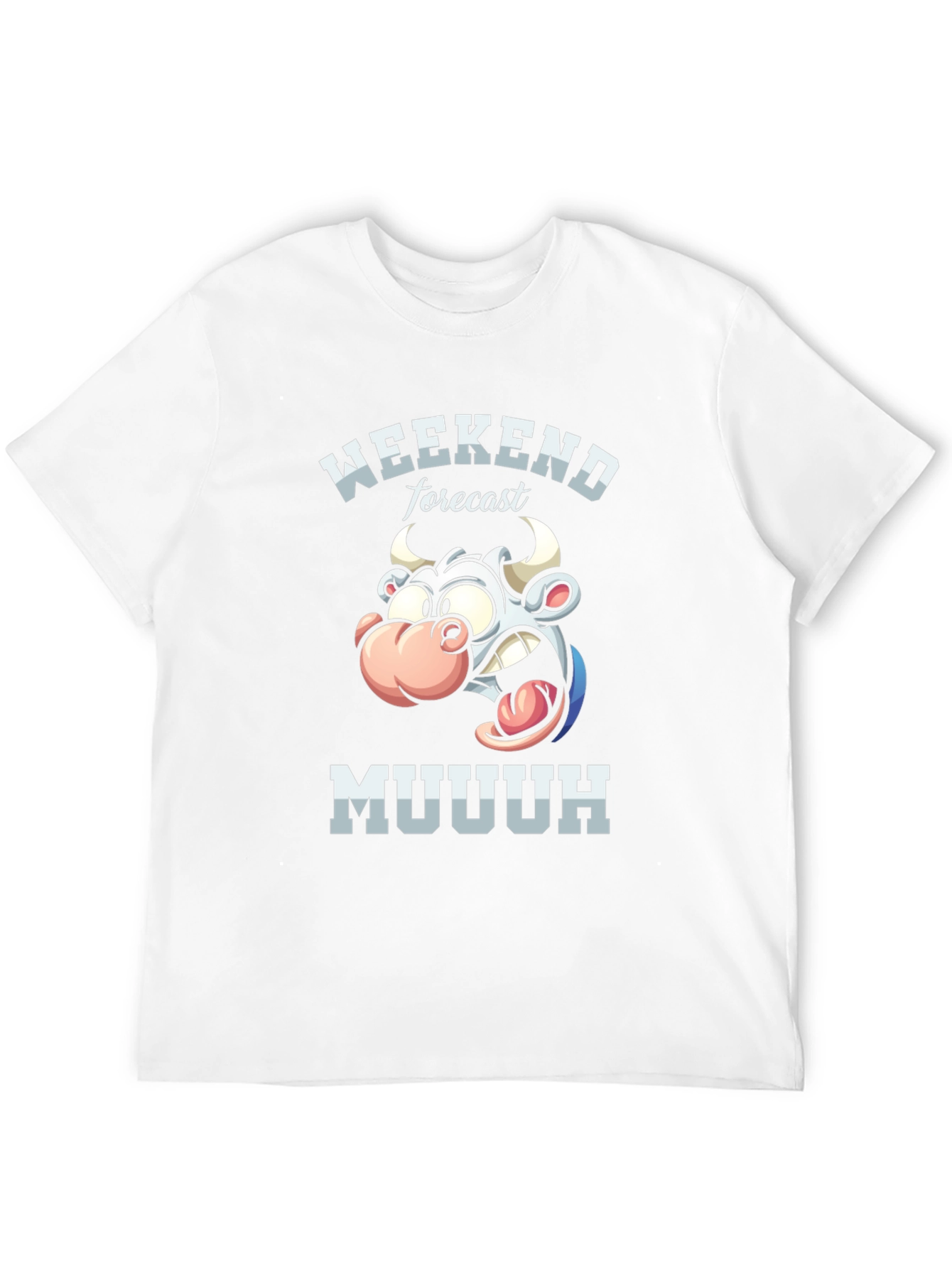 Weekend Forecast Muuuh T-Shirt - Funny Cow Tee