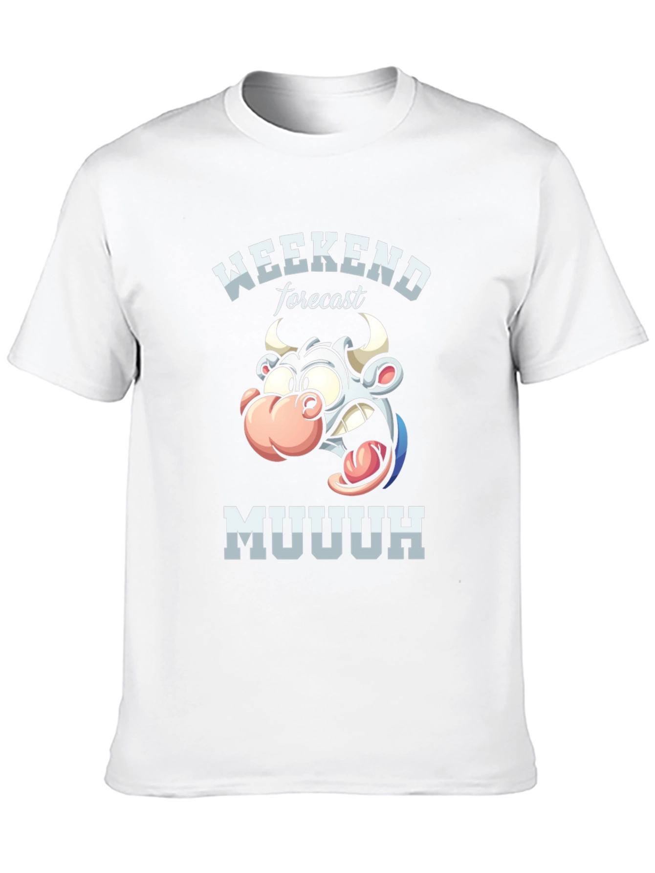 Weekend Forecast Muuuh T-Shirt - Funny Cow Tee