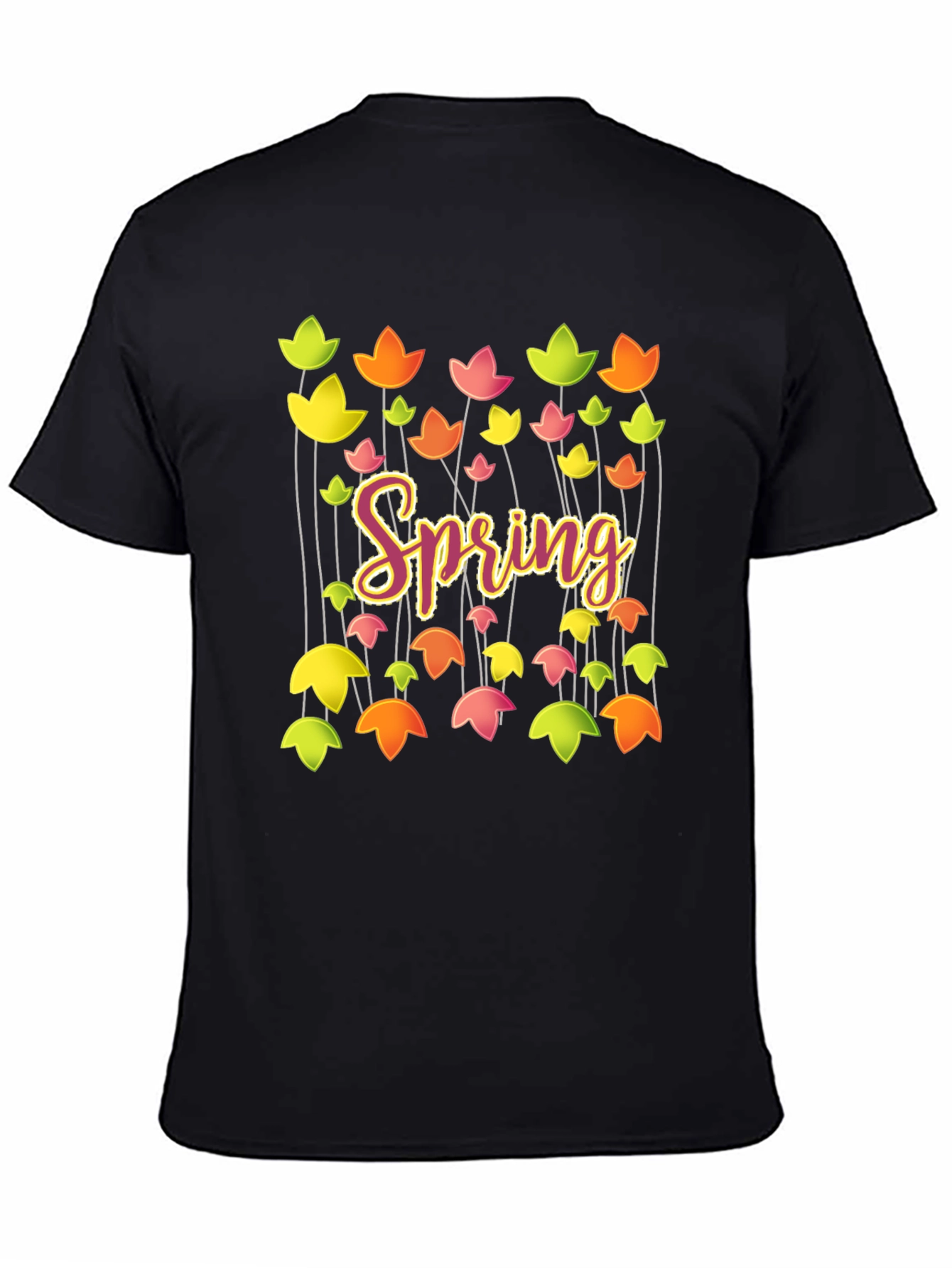 Spring Floral Graphic T-Shirt - Trendy Casual Tee