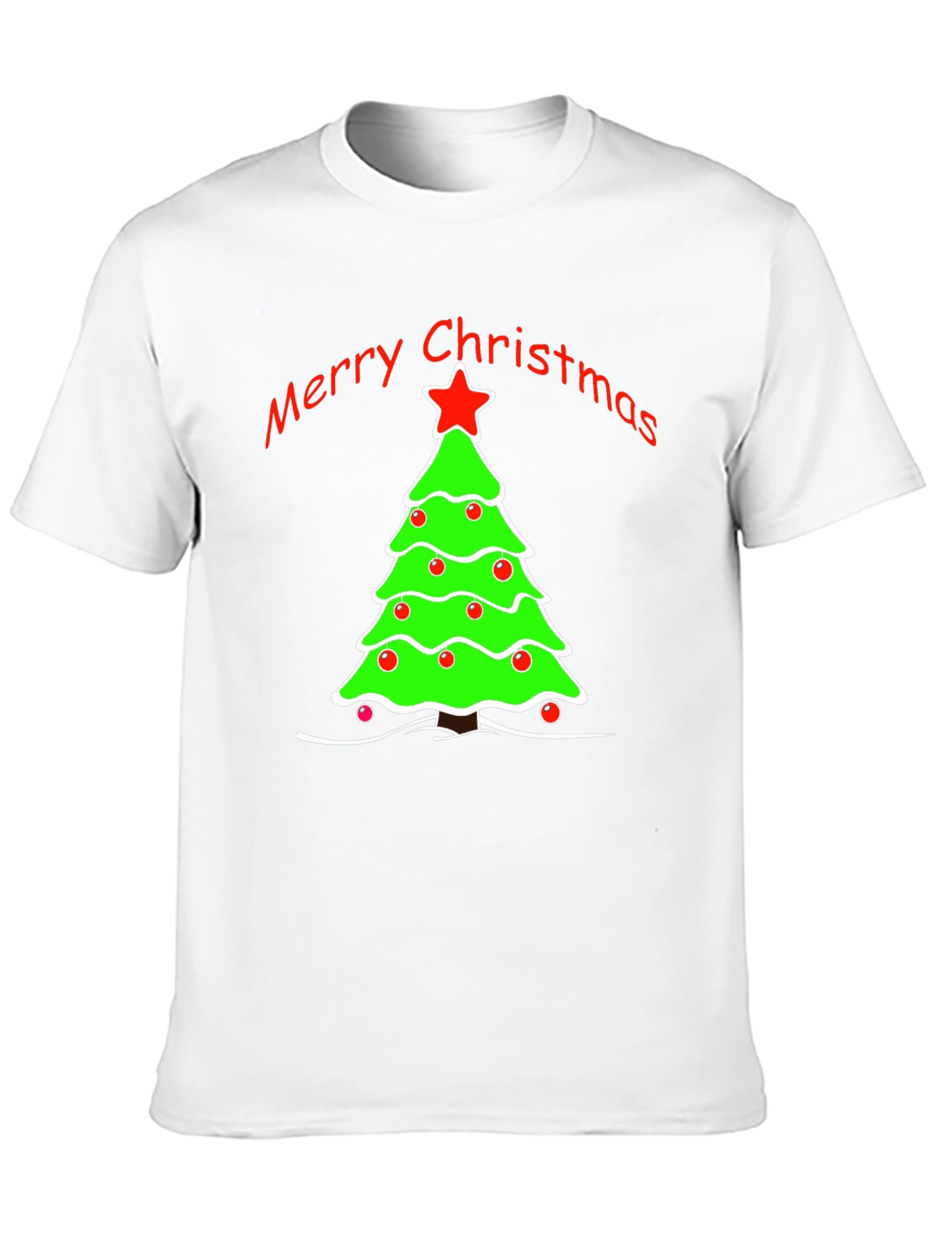 Merry Christmas Tree Graphic T-Shirt
