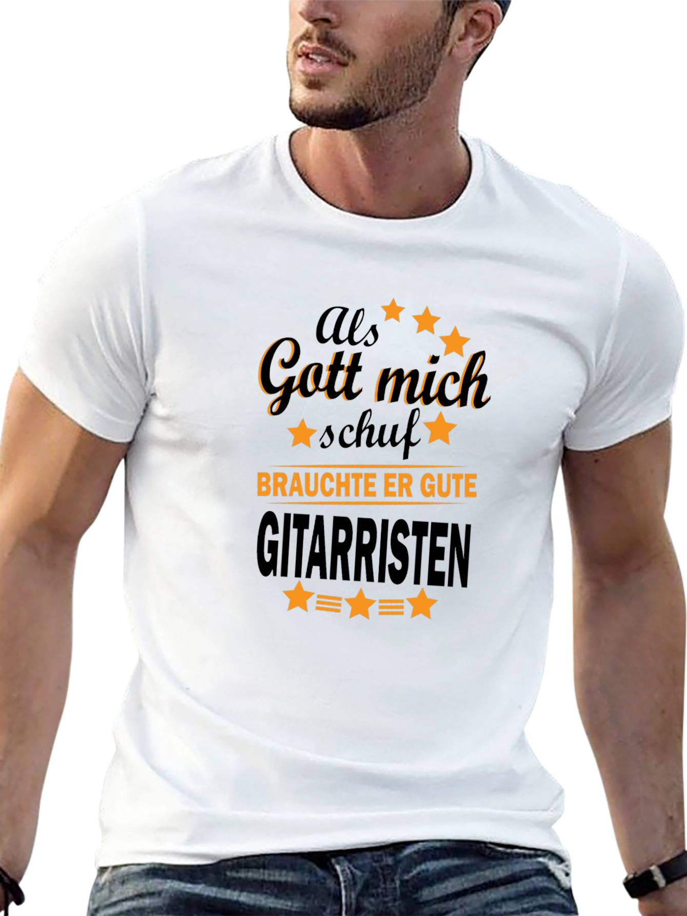 Als Gott Mich Schuf Guitarist T-Shirt