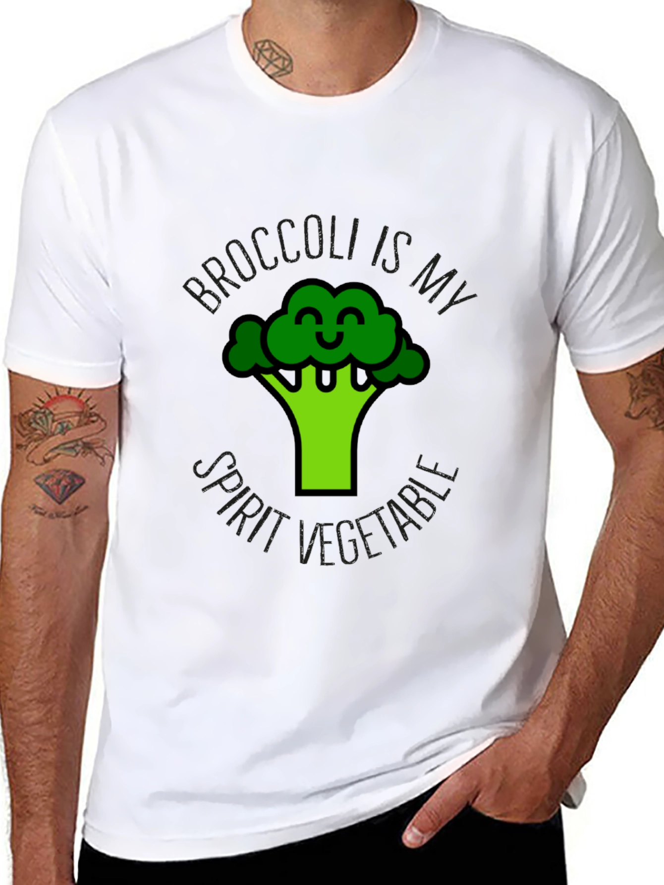 Broccoli is My Spirit Vegetable Graphic Tee