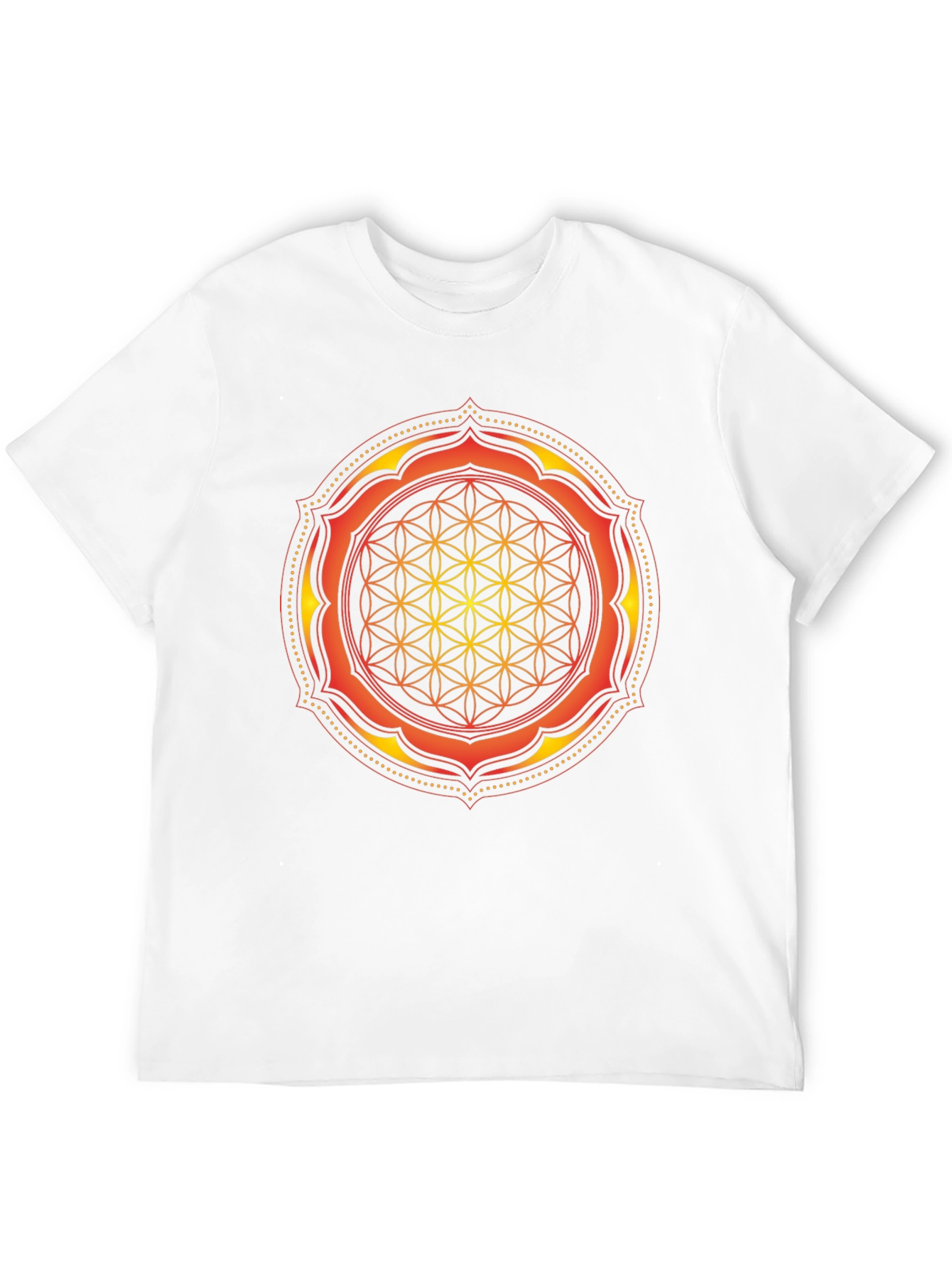 Sacred Geometry Mandala Graphic Tee - Black