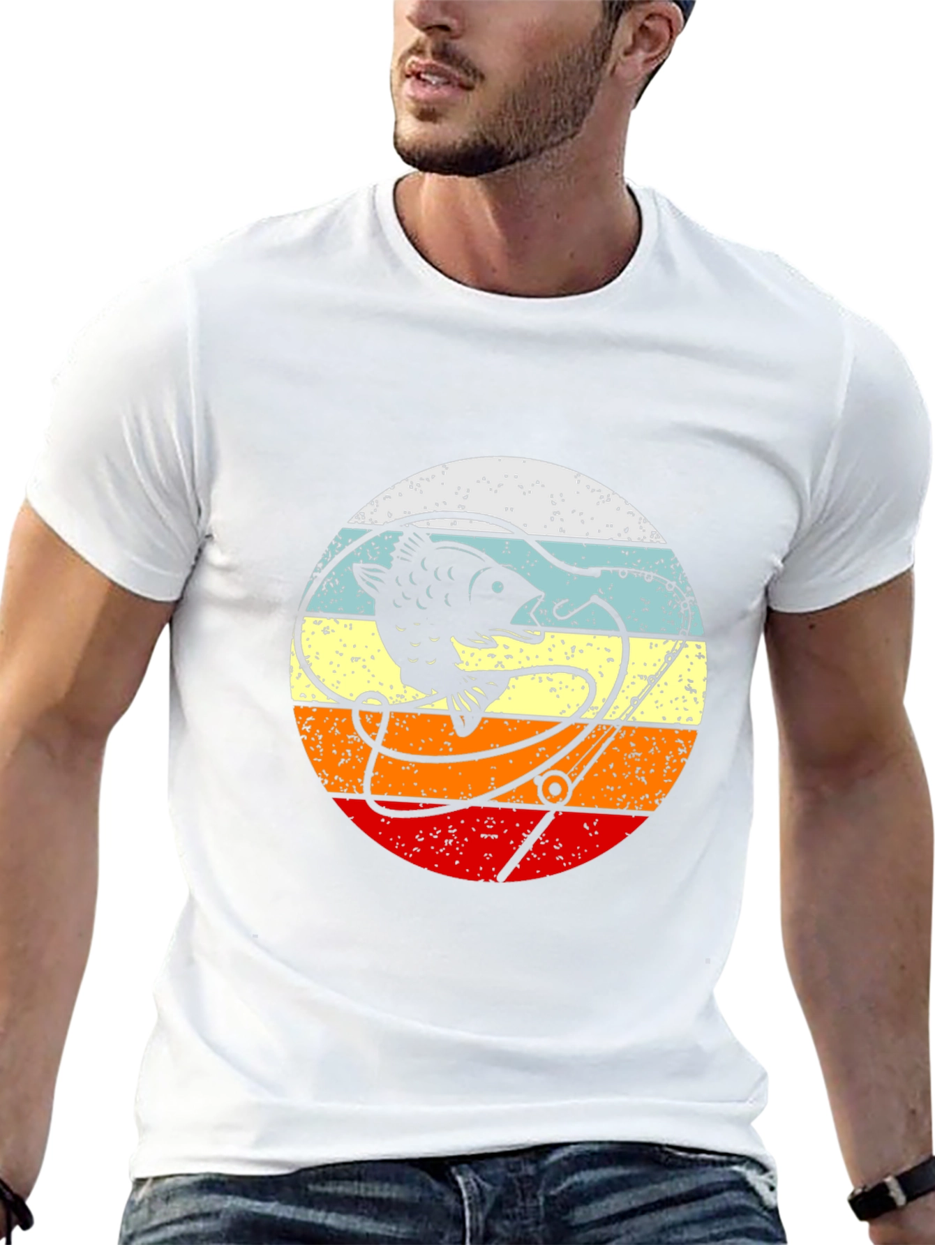Retro Fish T-Shirt - Fishing Gift