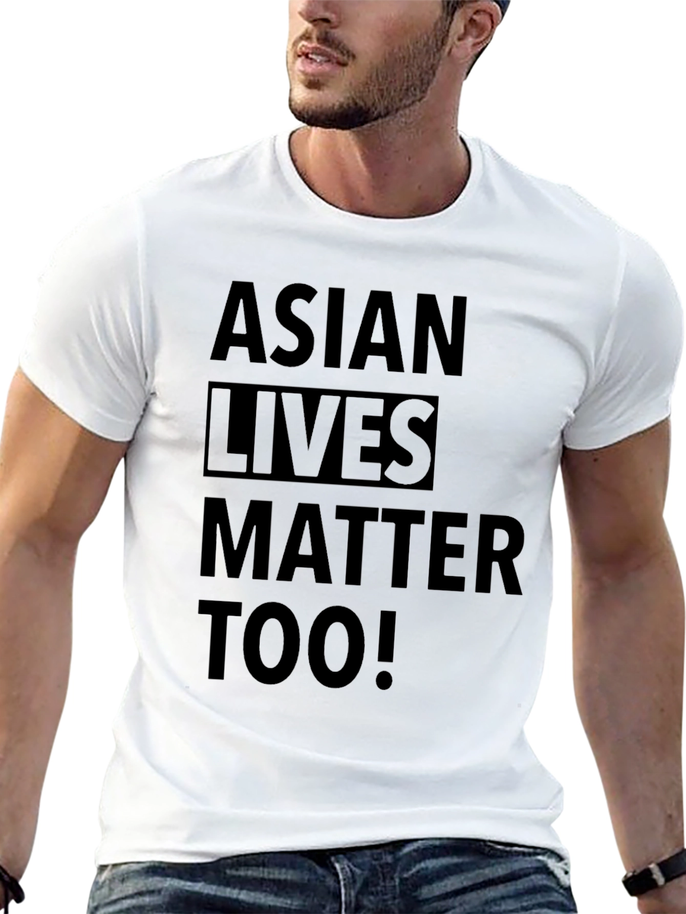 Asian Lives Matter Too! Black T-Shirt