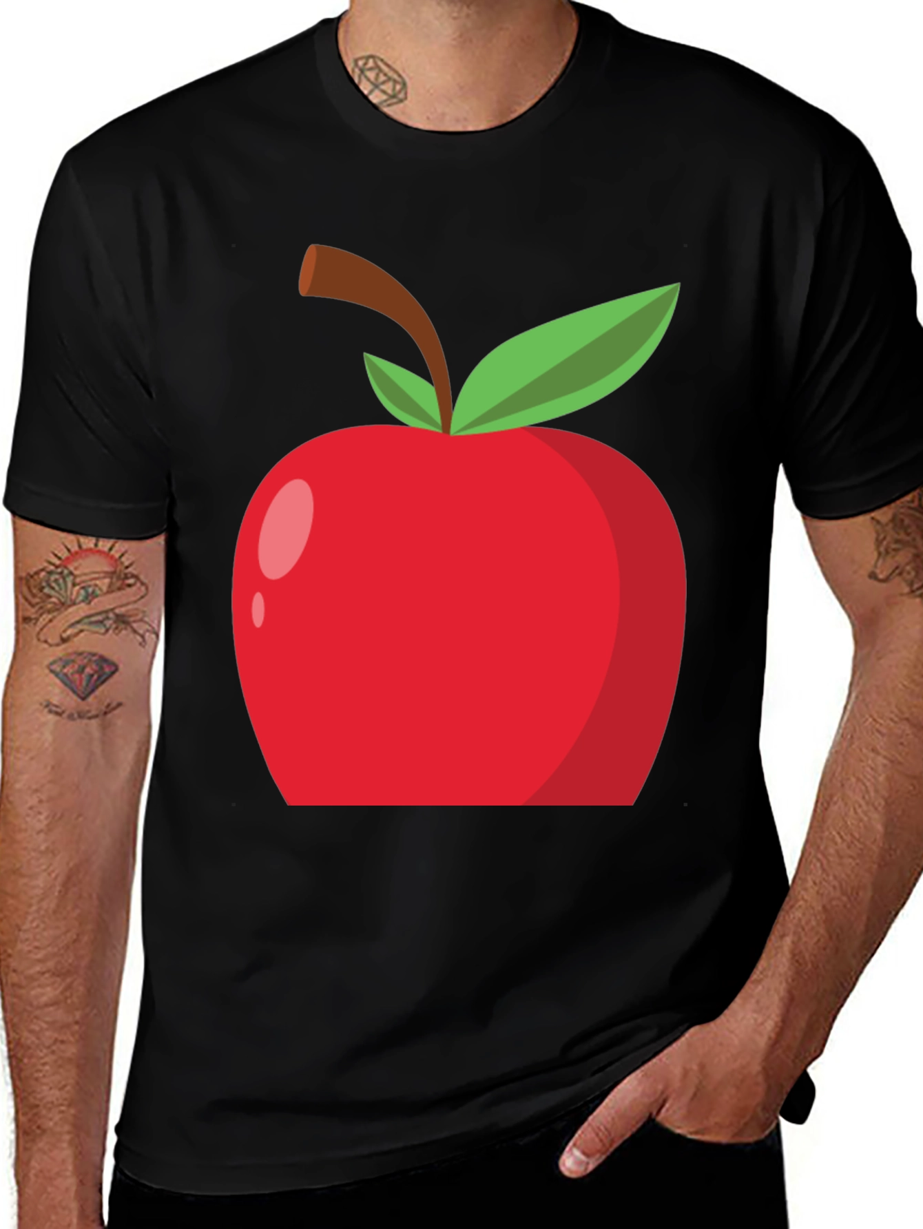 Apple Graphic Tee - Casual Style