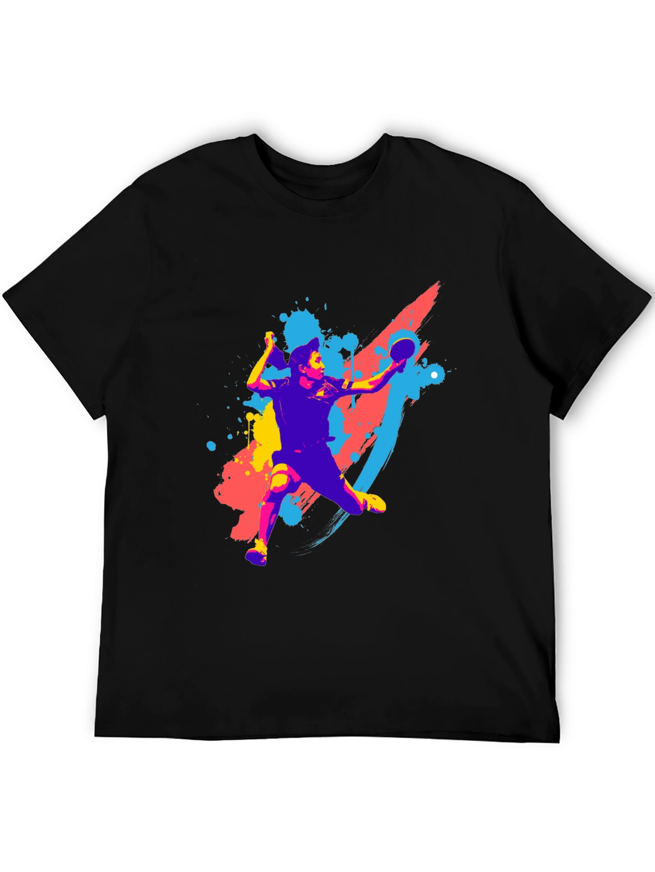 Table Tennis Player Graphic Tee - Sporty Style
