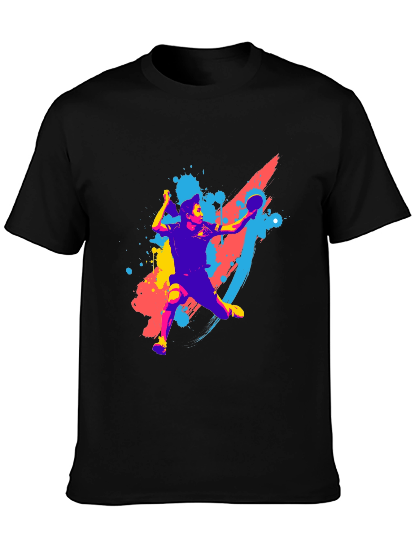 Table Tennis Player Graphic Tee - Sporty Style