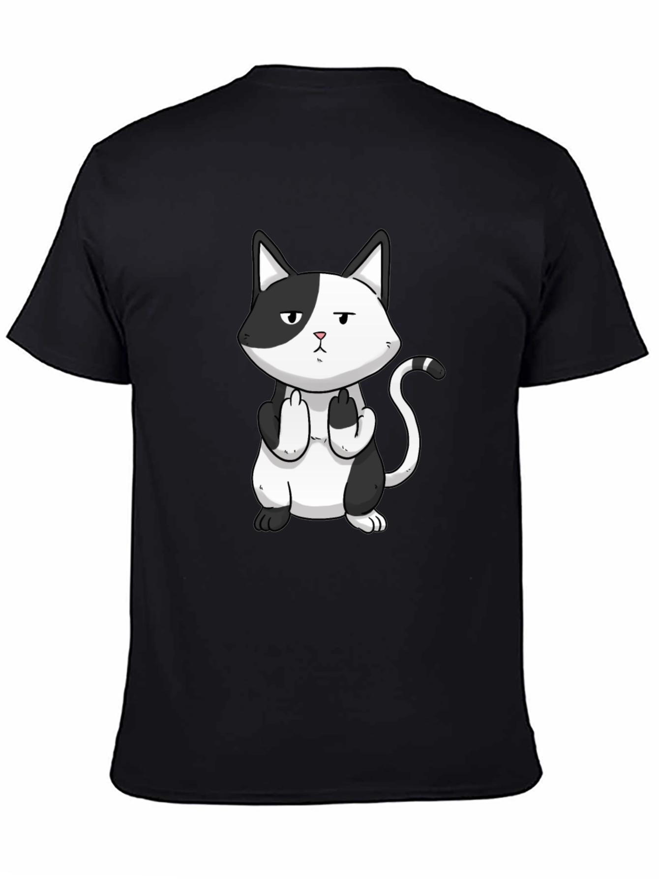 Rude Cat Graphic T-Shirt - Black Humor Tee
