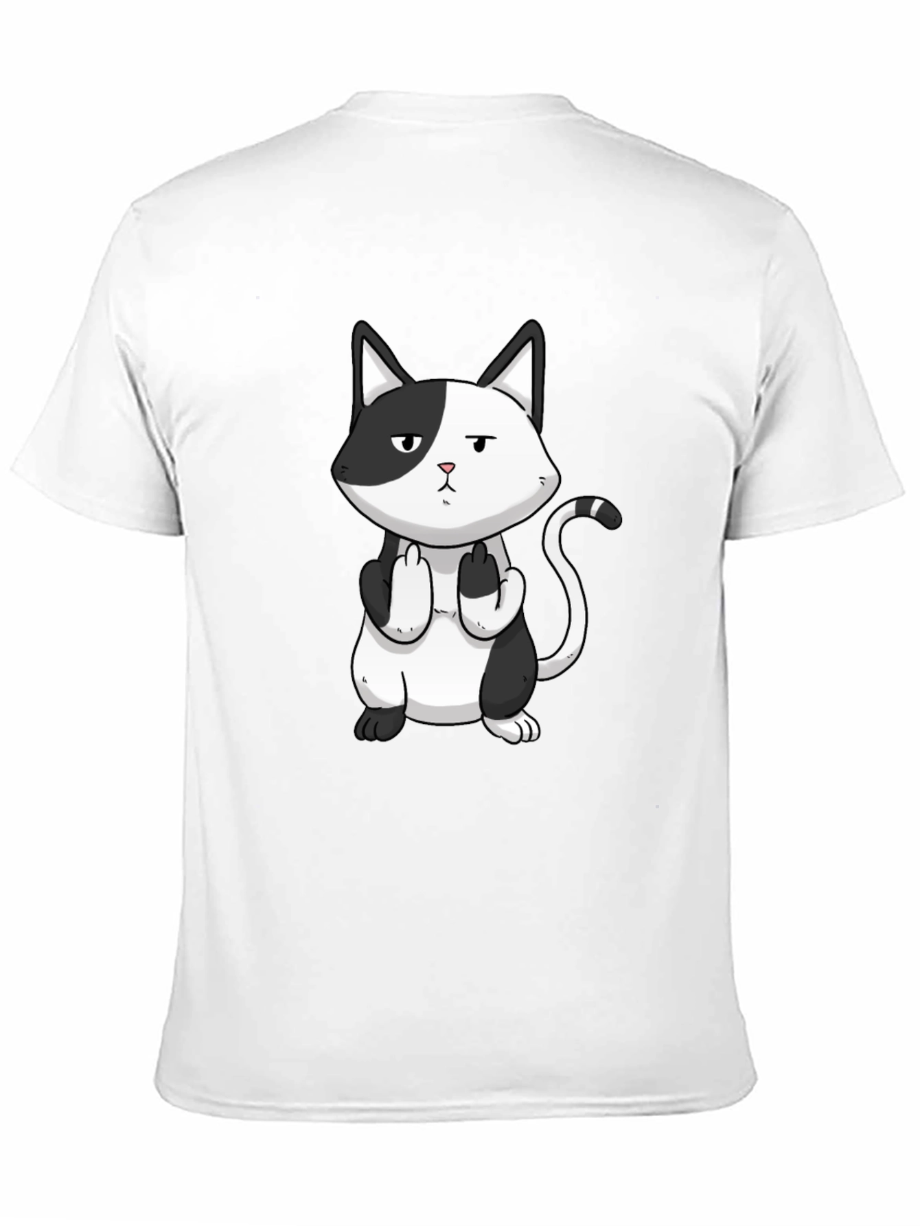 Rude Cat Graphic T-Shirt - Black Humor Tee