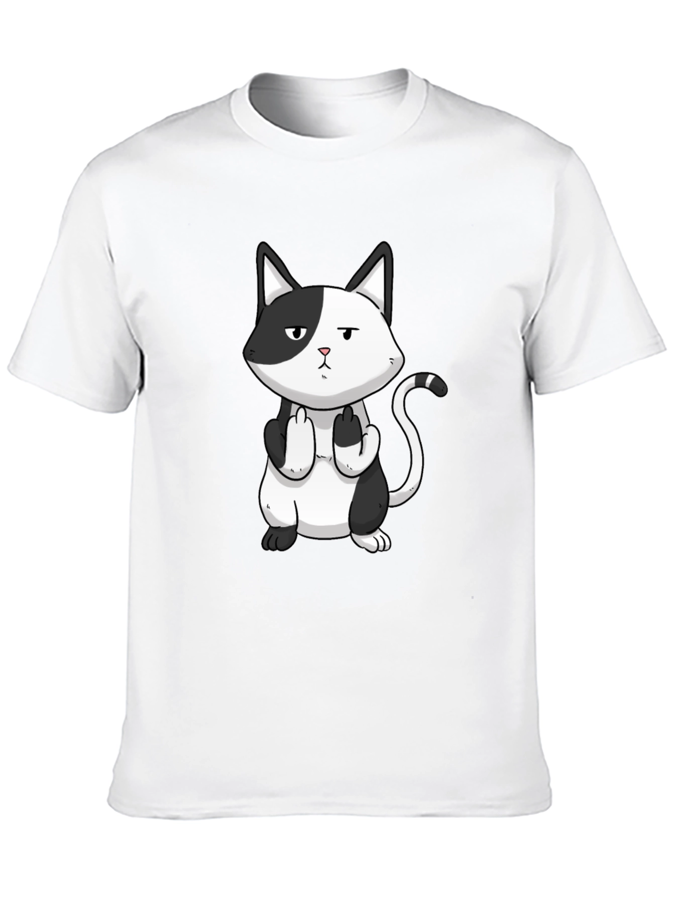 Rude Cat Graphic T-Shirt - Black Humor Tee