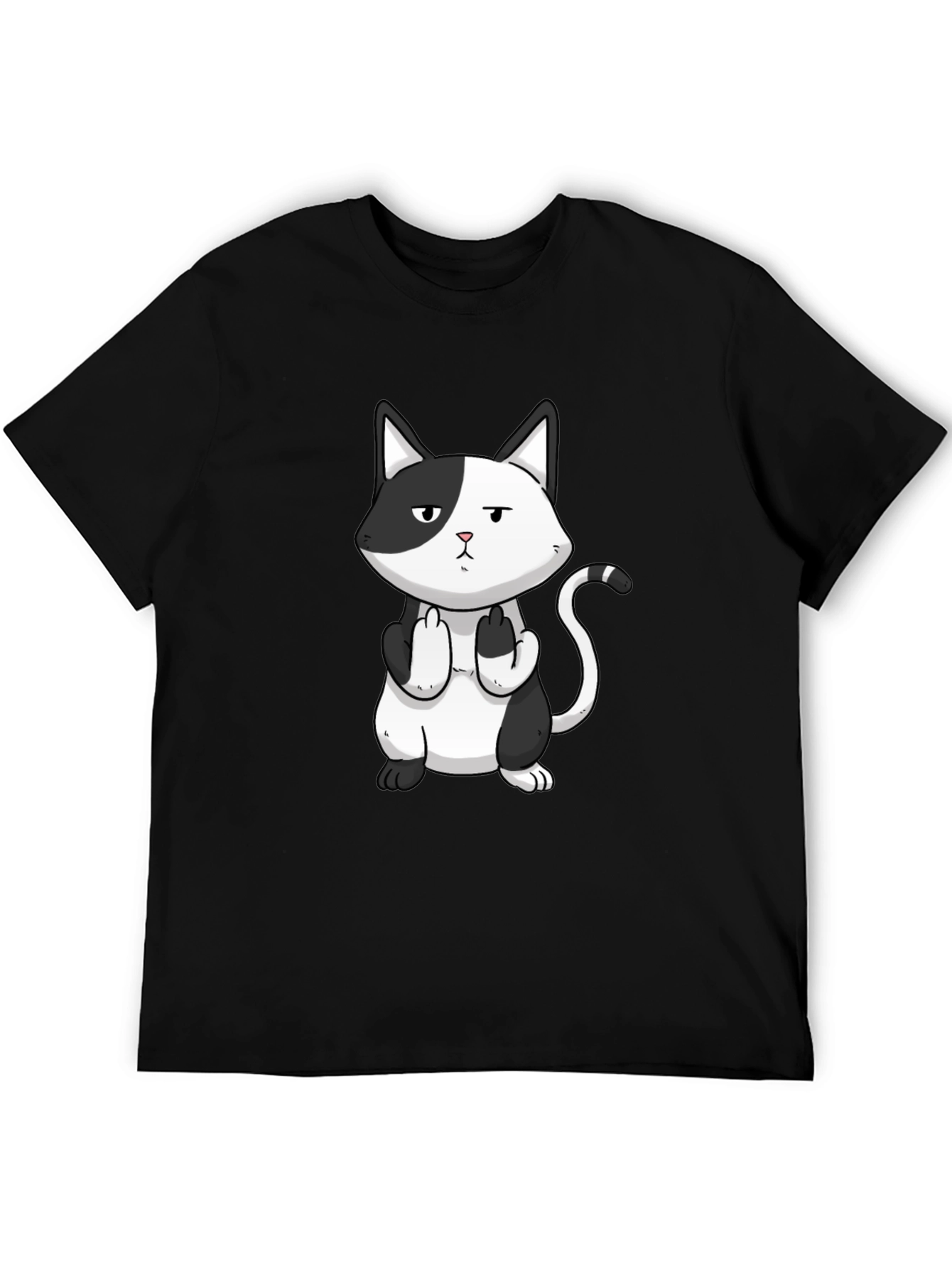 Rude Cat Graphic T-Shirt - Black Humor Tee