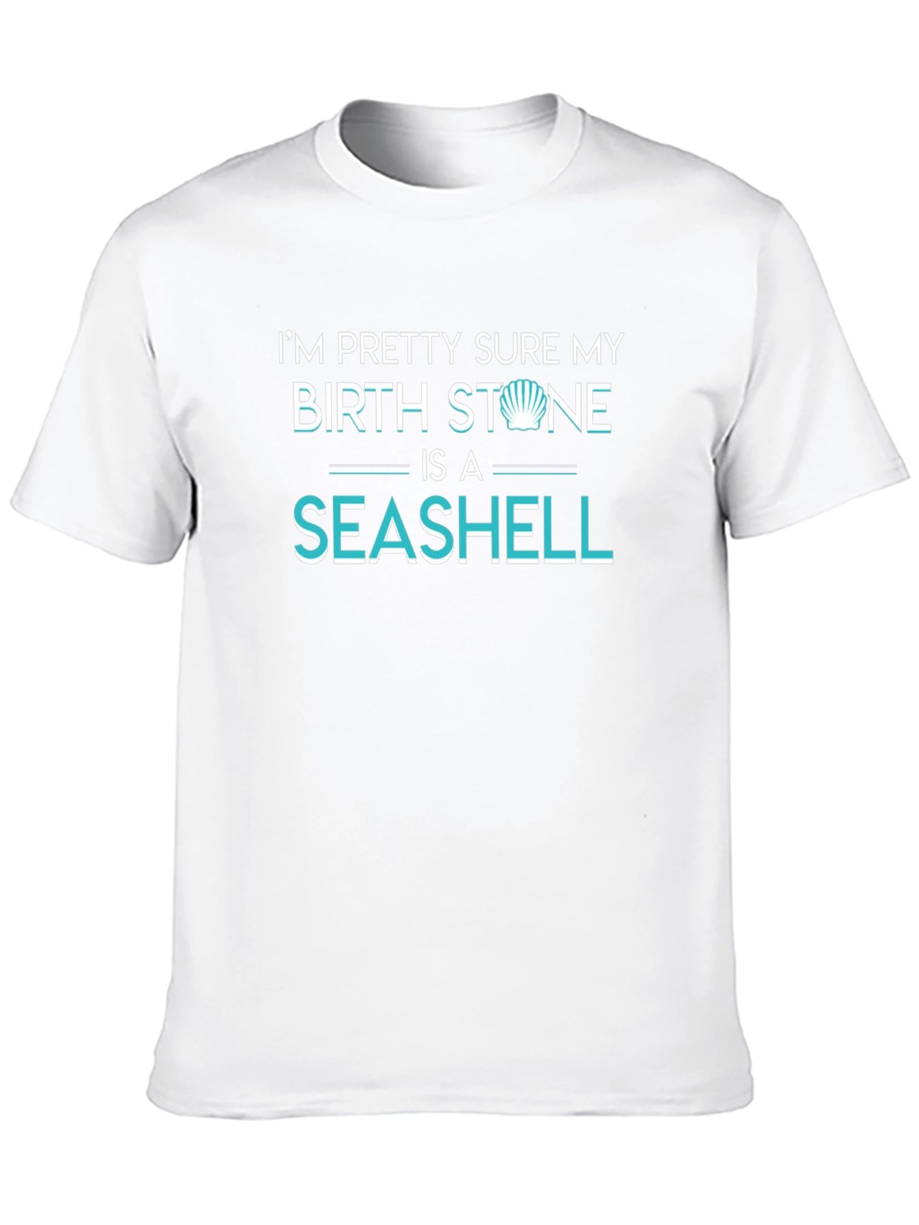 Seashell Birthstone Graphic Tee - Unisex Black T-Shirt