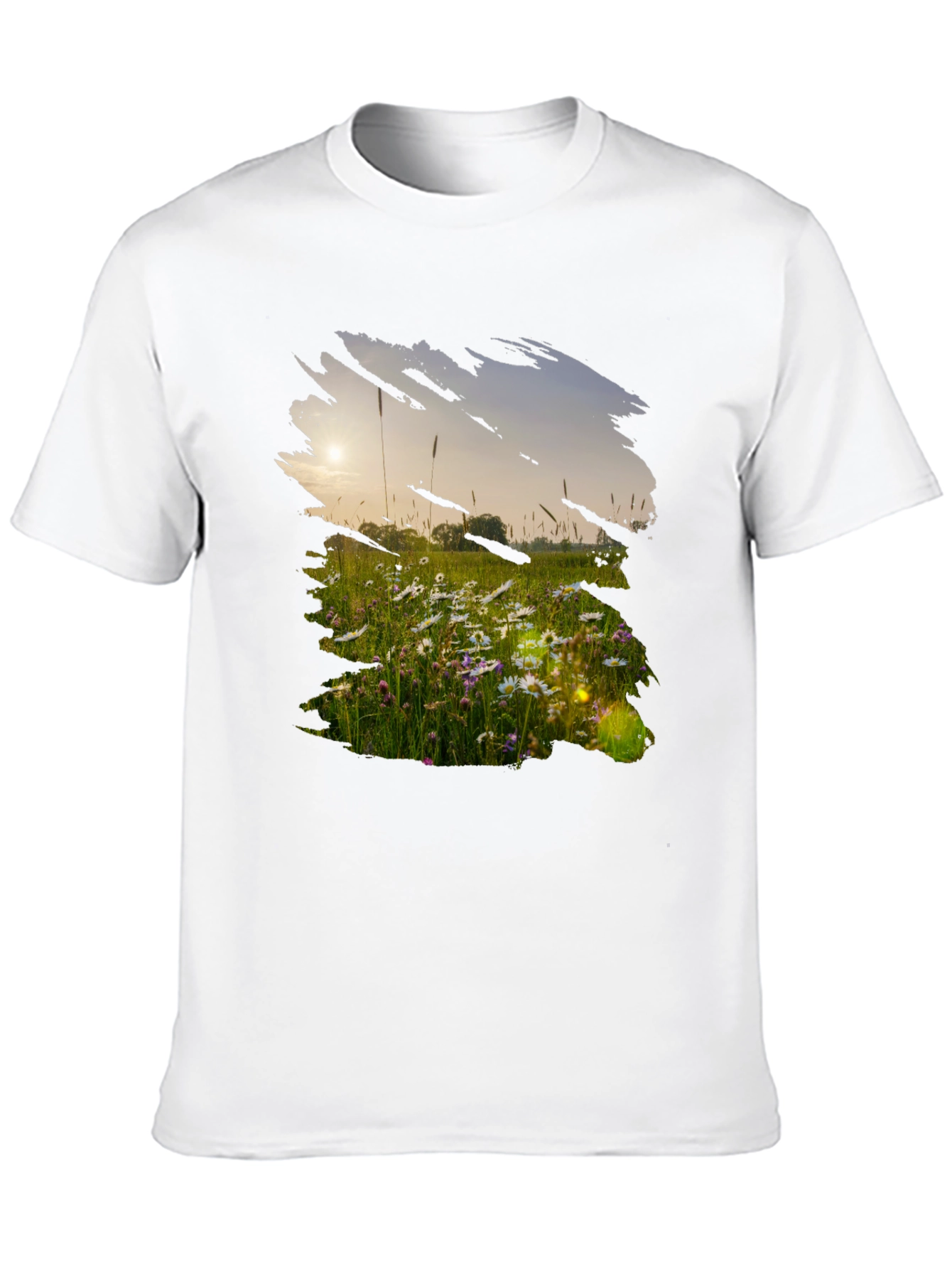Field of Daisies Black Graphic Tee