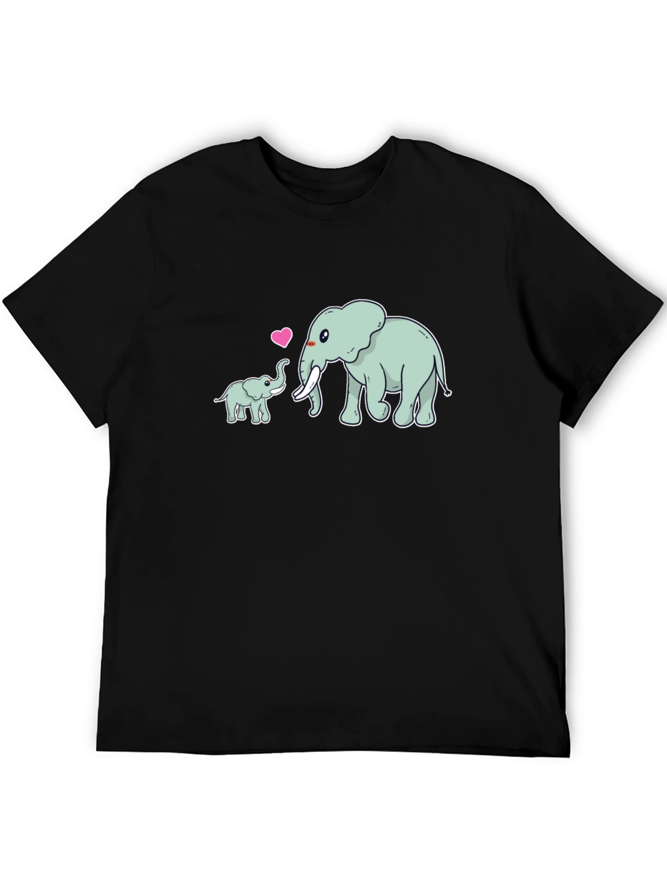 Elephant Love Black T-Shirt